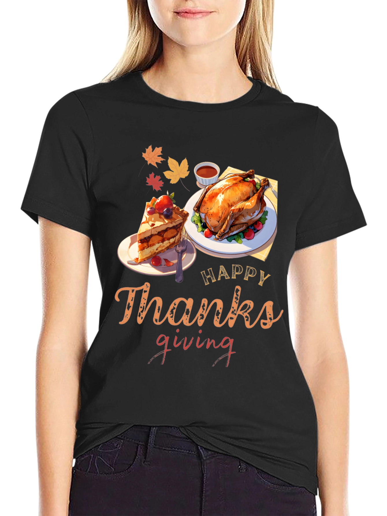 Happy Thanksgiving Feast Graphic Tee
