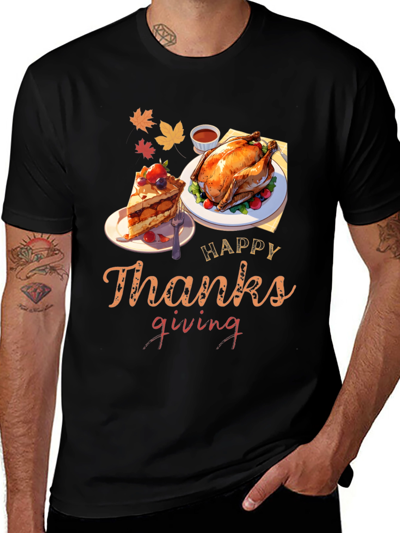 Happy Thanksgiving Feast Graphic Tee