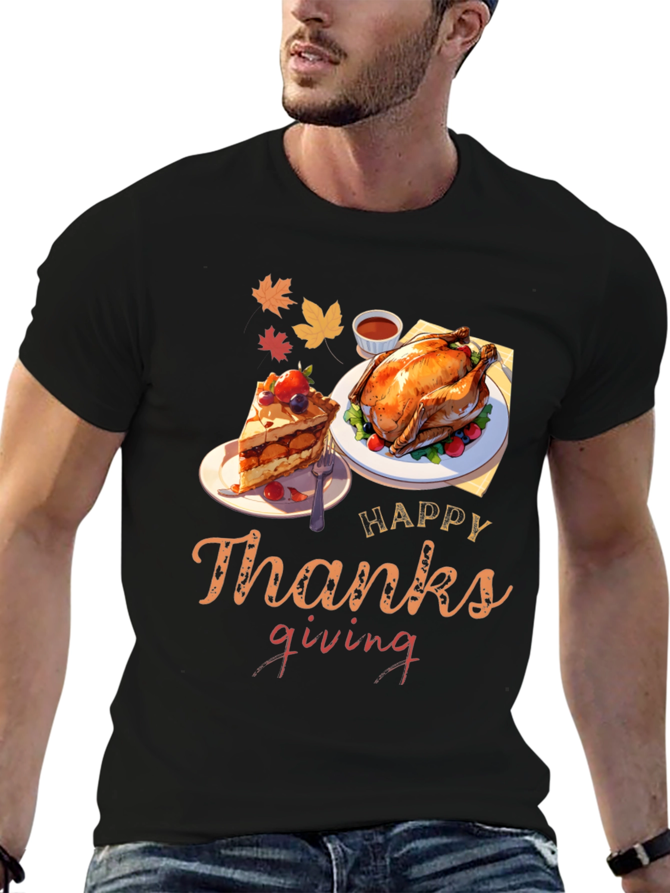 Happy Thanksgiving Feast Graphic Tee