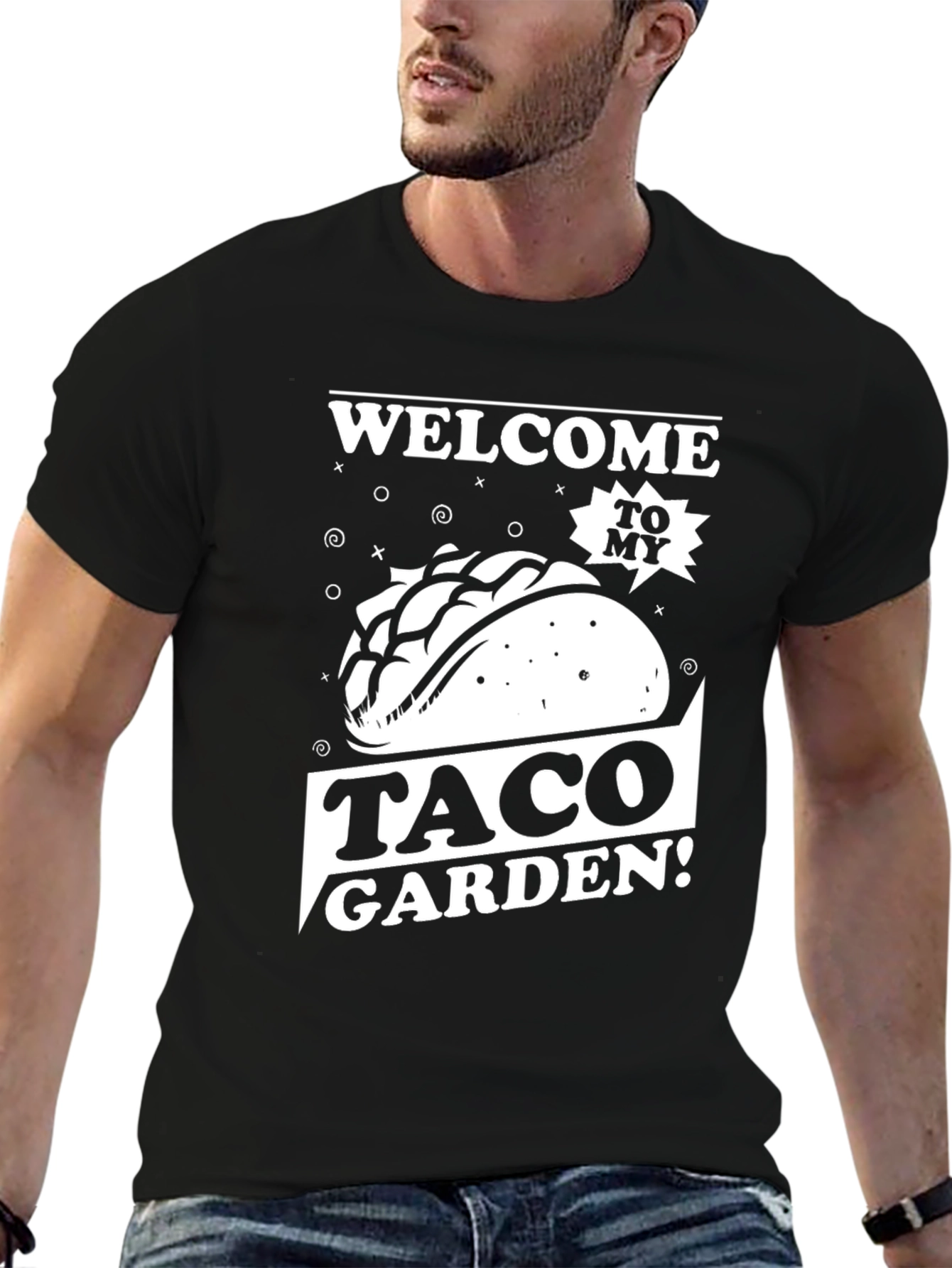 Welcome To My Taco Garden Black T-Shirt