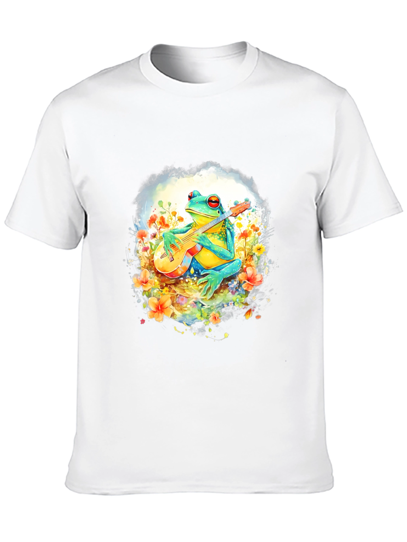Frog Guitarist T-Shirt - Musical Amphibian Tee