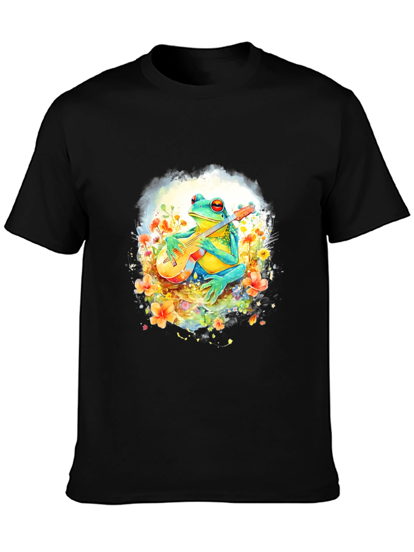 Frog Guitarist T-Shirt - Musical Amphibian Tee