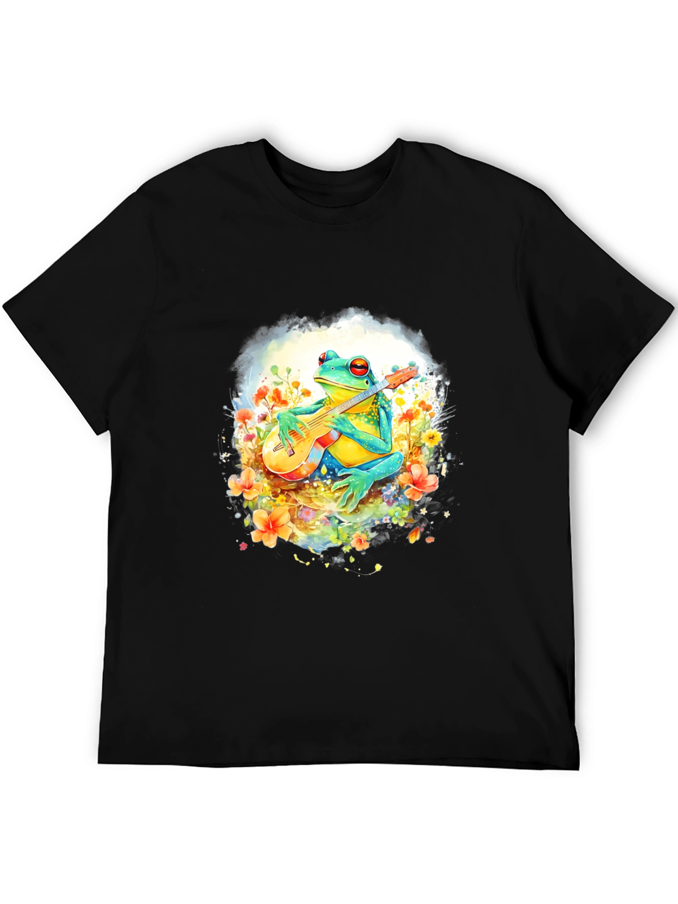 Frog Guitarist T-Shirt - Musical Amphibian Tee