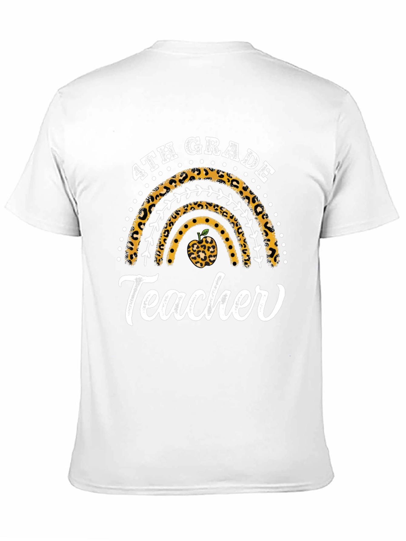 4th Grade Teacher Leopard Rainbow T-Shirt