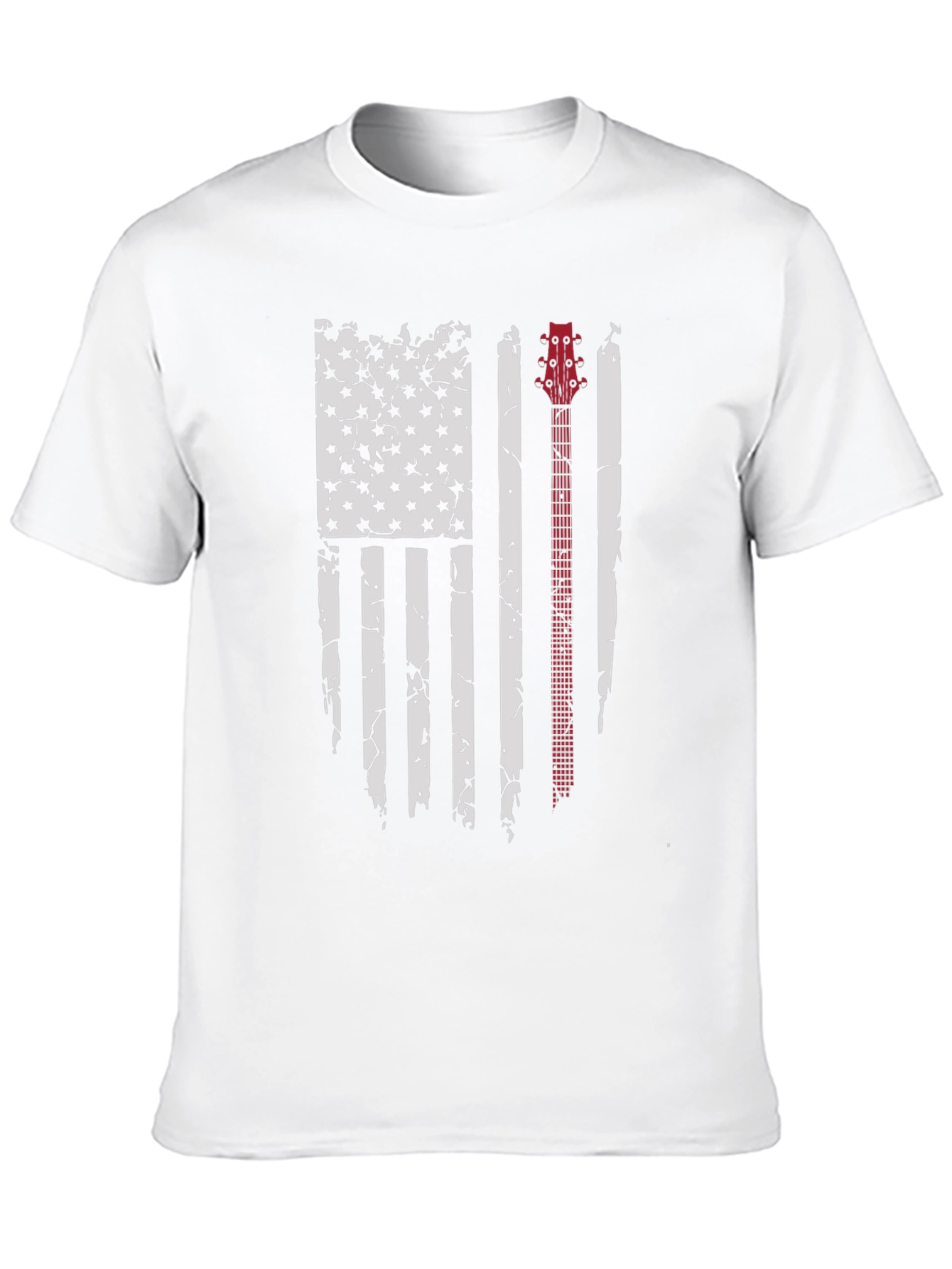 Guitar Flag Distressed Graphic Tee