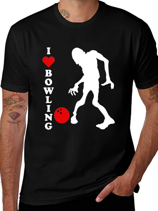 I Love Bowling Zombie T-Shirt