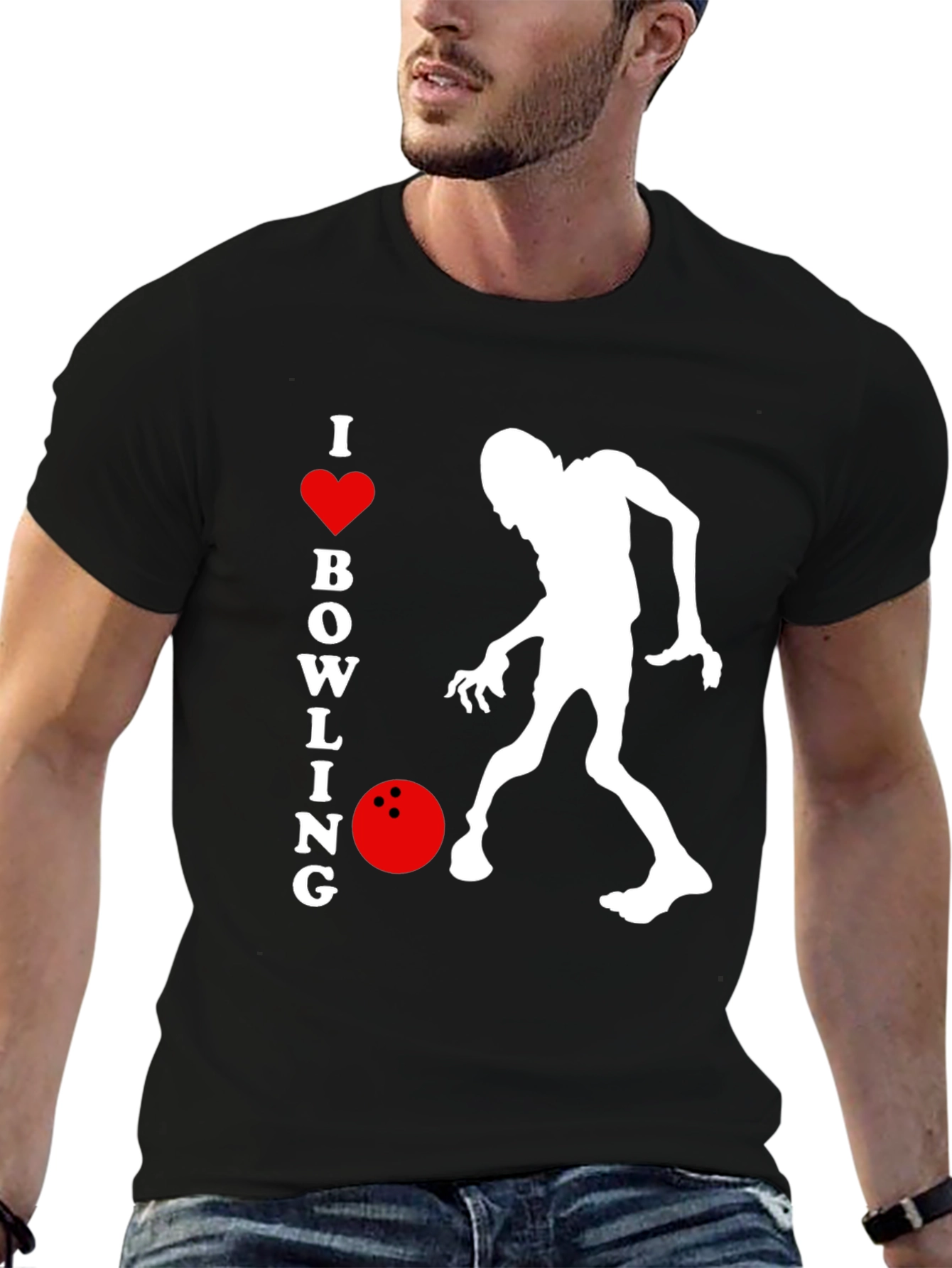 I Love Bowling Zombie T-Shirt