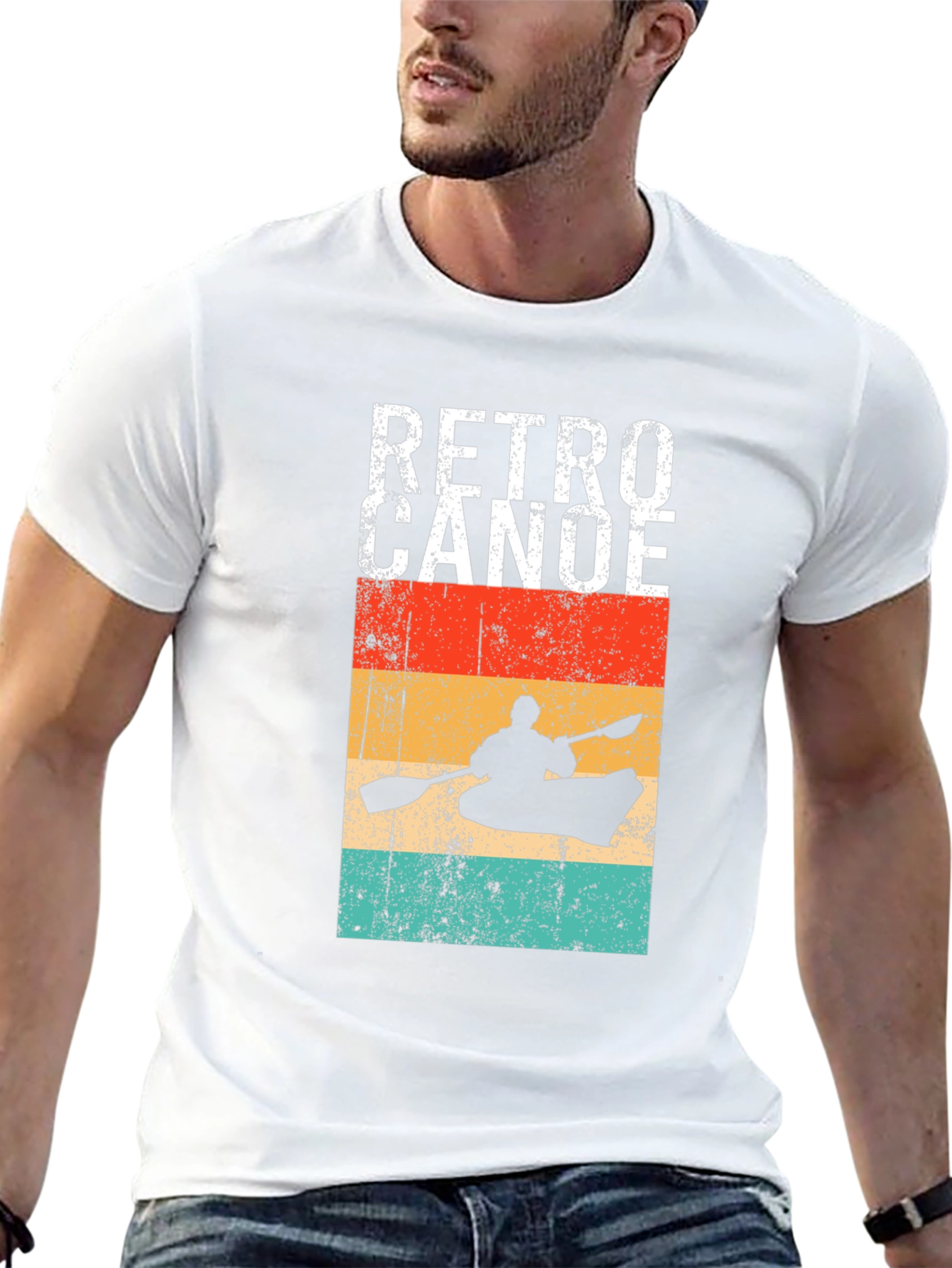 Retro Canoe Graphic T-Shirt