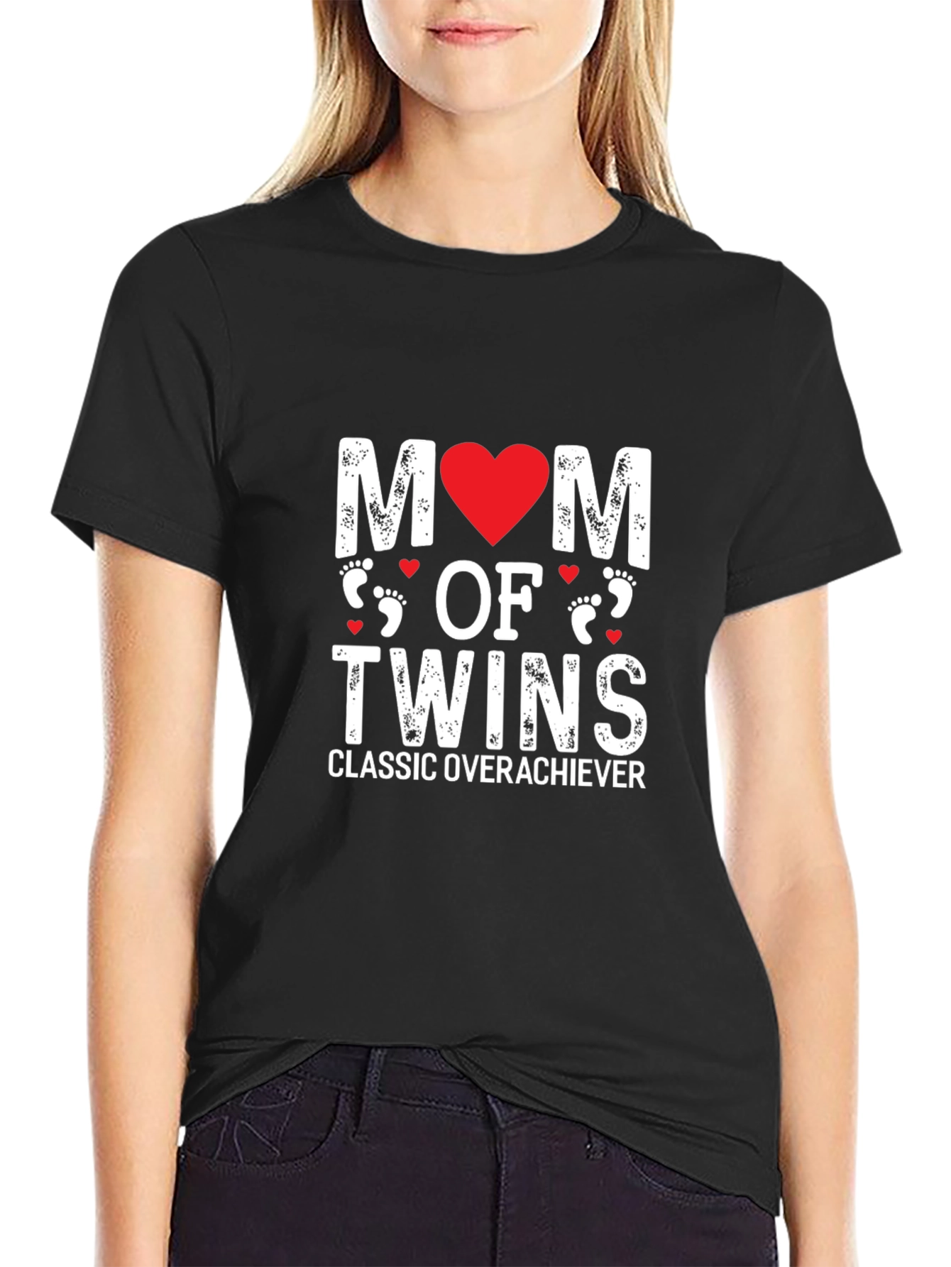 Mom of Twins T-Shirt - Classic Overachiever Tee