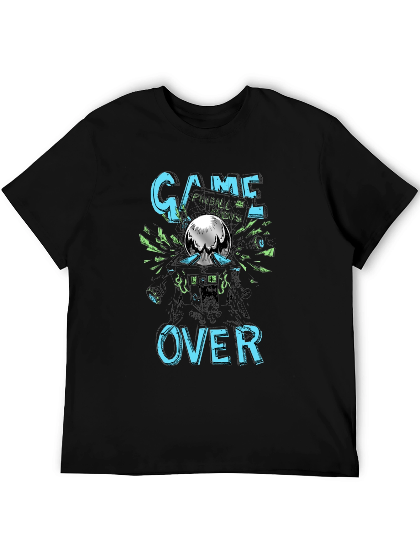 Game Over Pinball Madness Graphic Tee