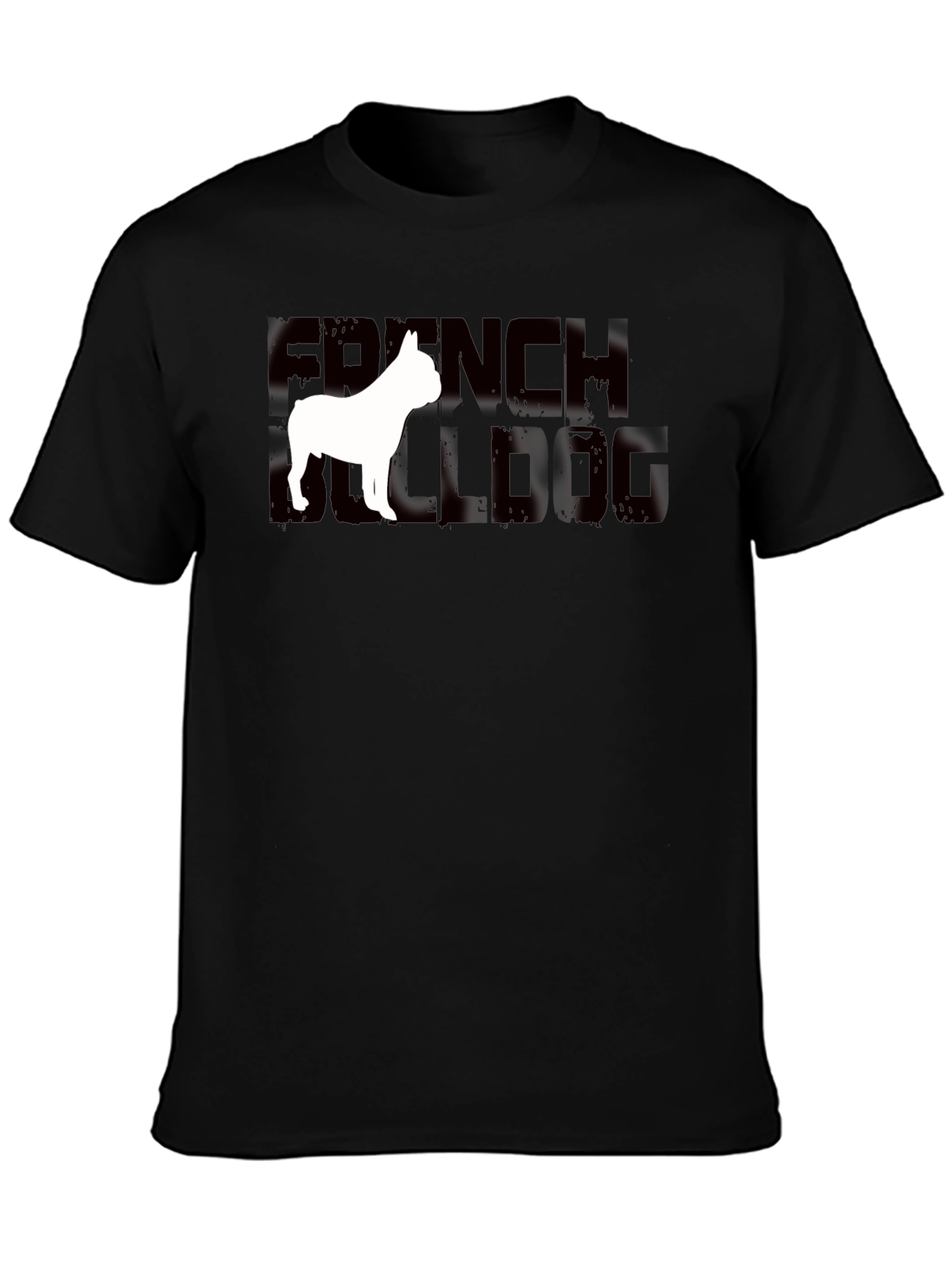 French Bulldog Graphic Tee - Unisex Black Cotton T-Shirt