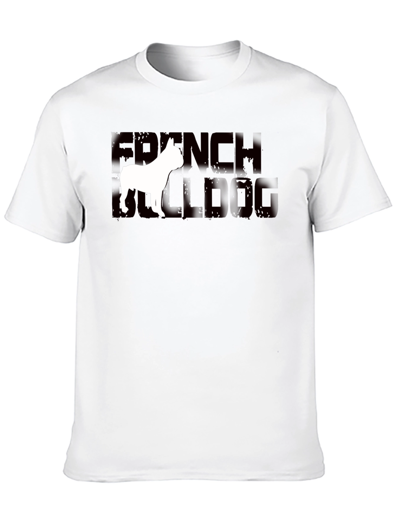 French Bulldog Graphic Tee - Unisex Black Cotton T-Shirt