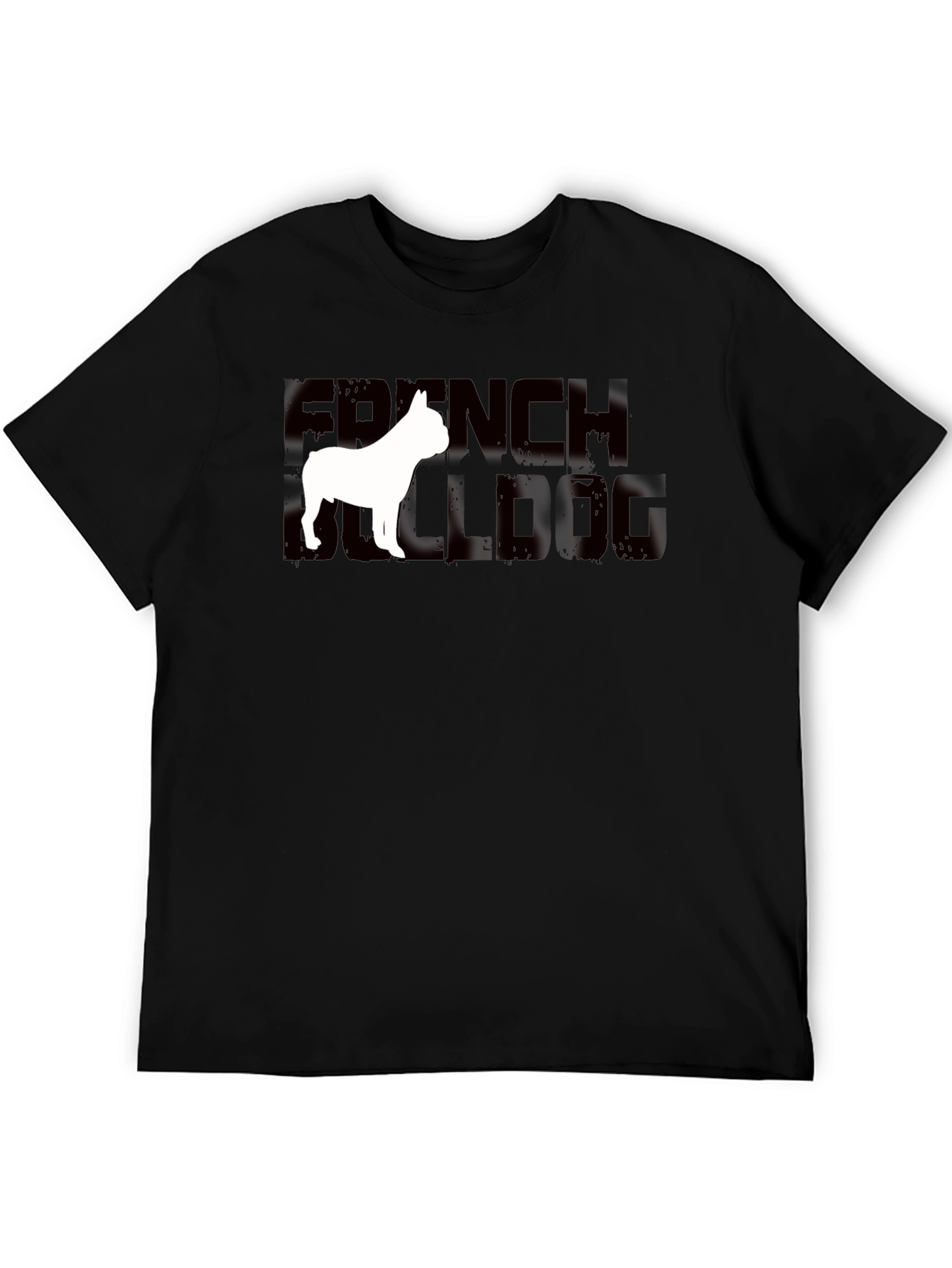 French Bulldog Graphic Tee - Unisex Black Cotton T-Shirt