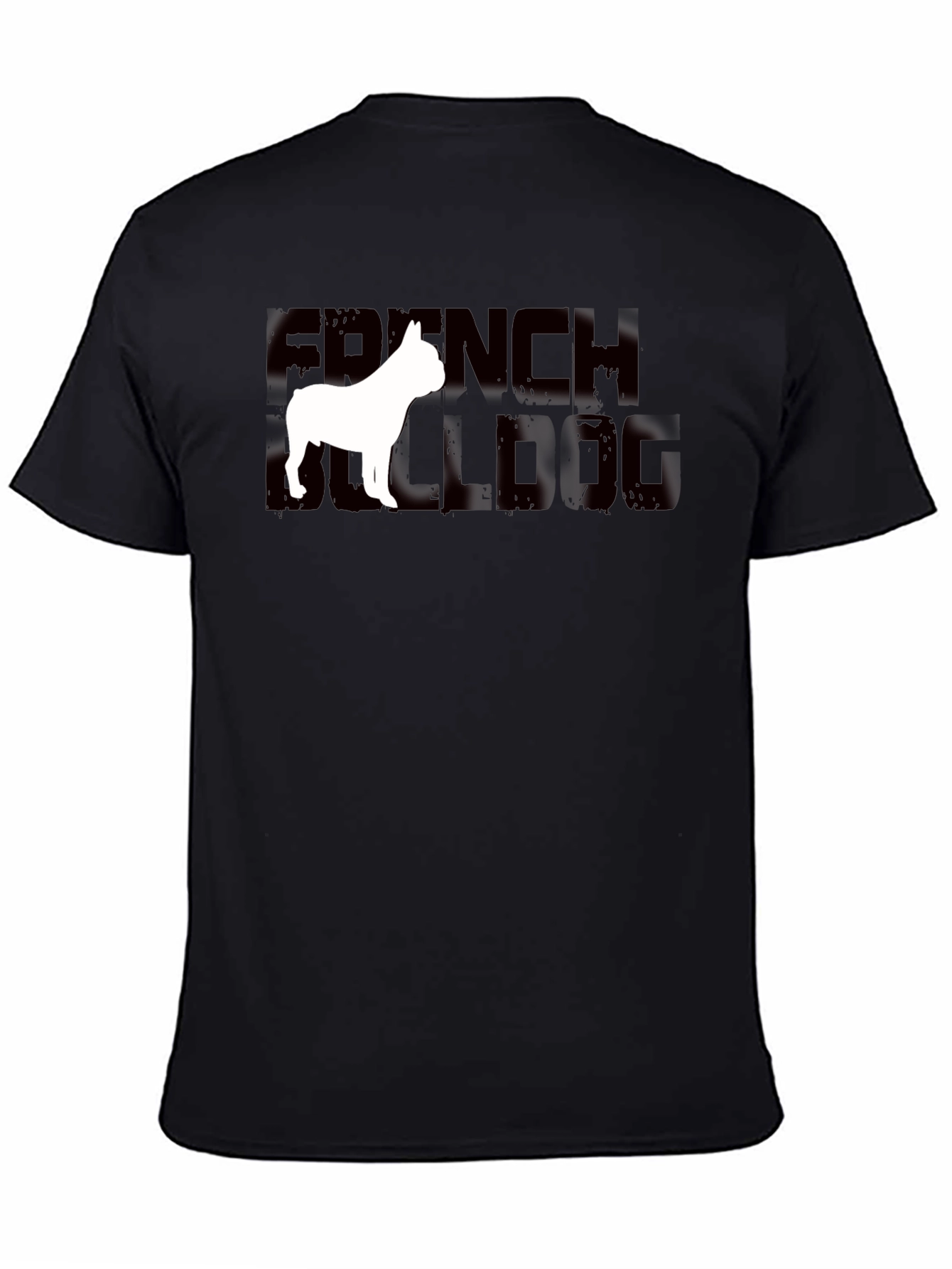 French Bulldog Graphic Tee - Unisex Black Cotton T-Shirt