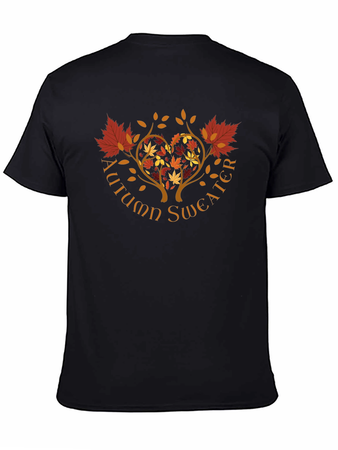 Autumn Sweater T-Shirt - Heart Tree Fall Design