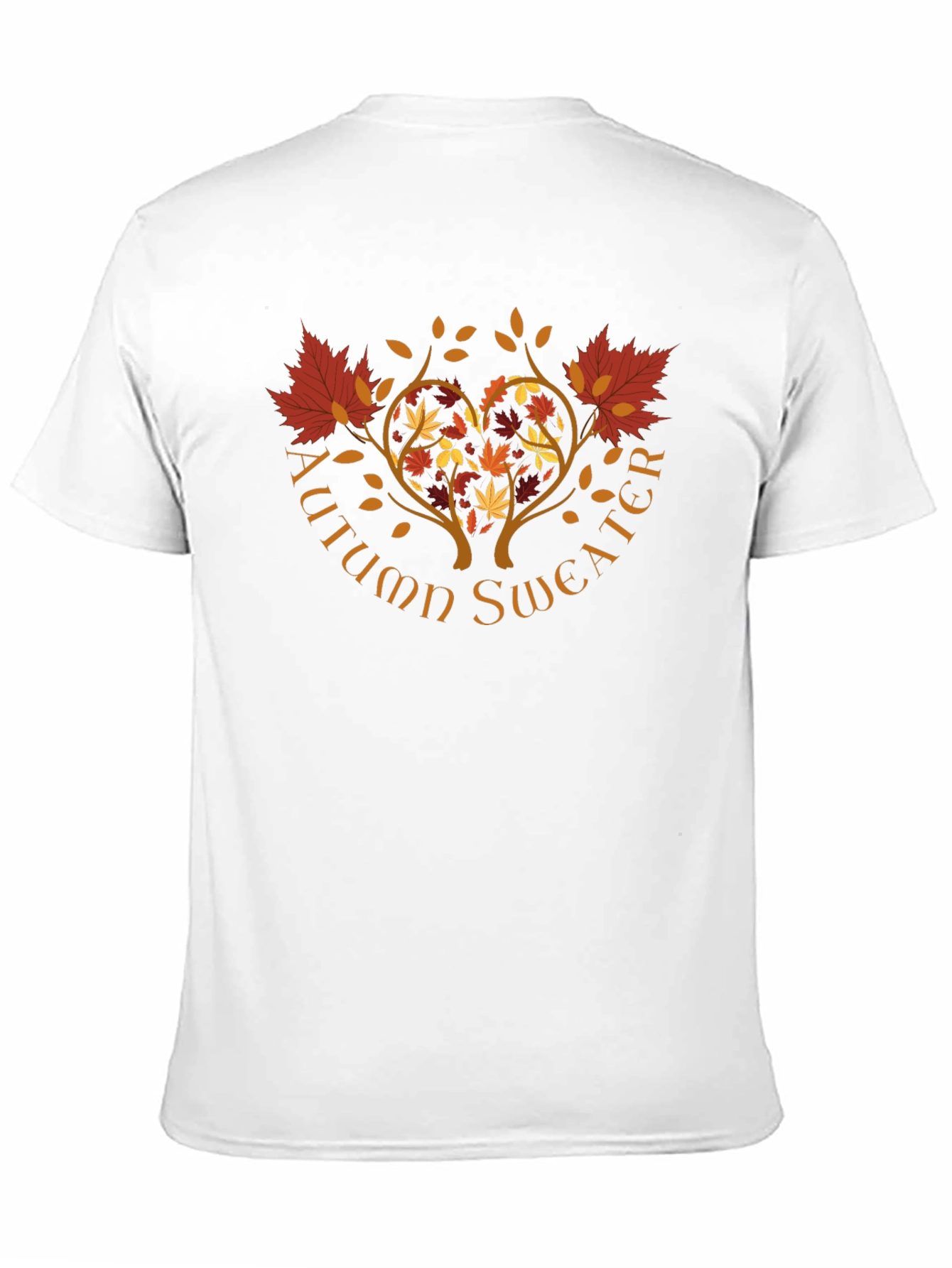 Autumn Sweater T-Shirt - Heart Tree Fall Design