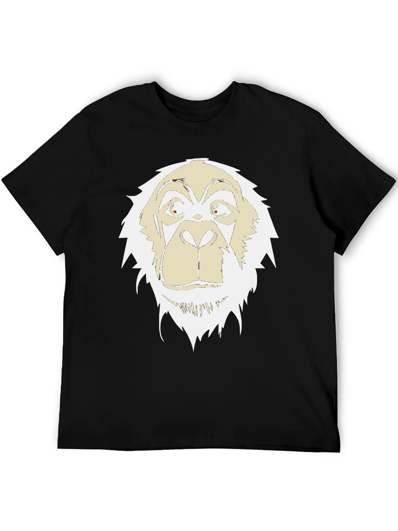 Unique Gorilla Graphic Print Black T-Shirt