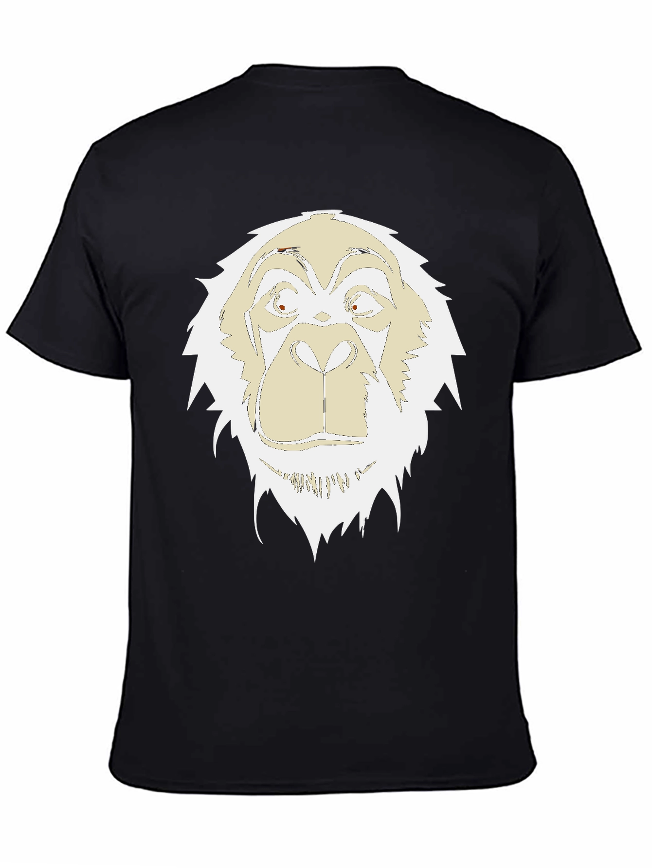 Unique Gorilla Graphic Print Black T-Shirt