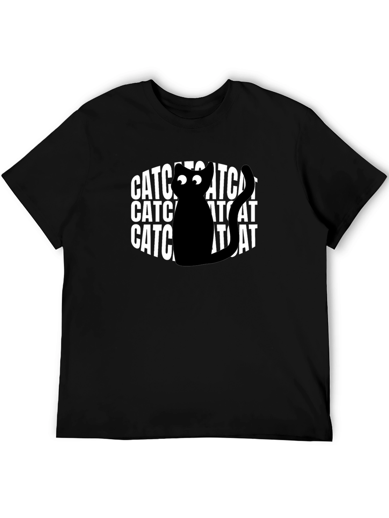 Catchat Black Graphic T-Shirt