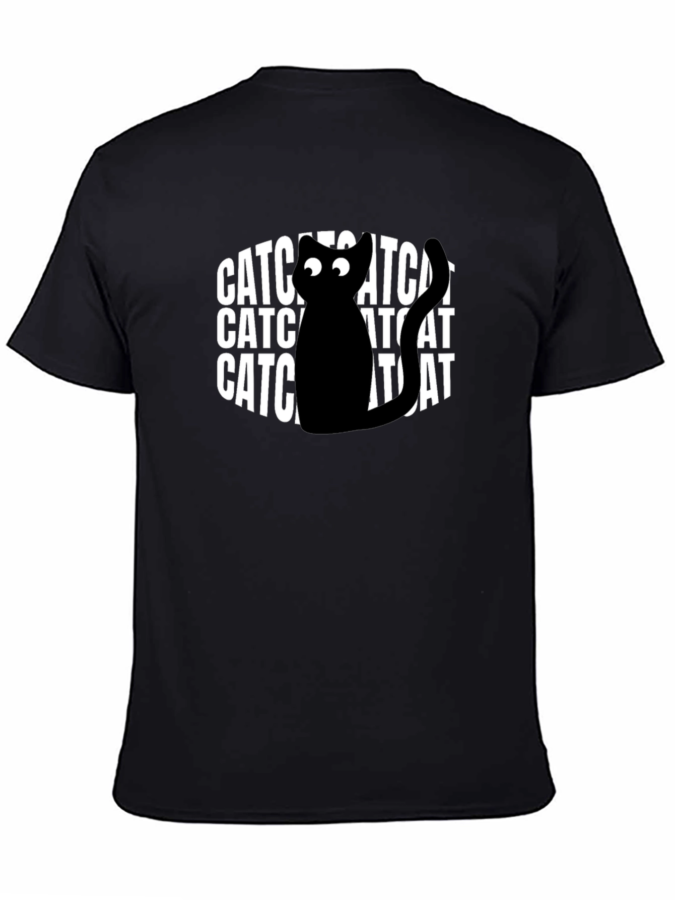 Catchat Black Graphic T-Shirt