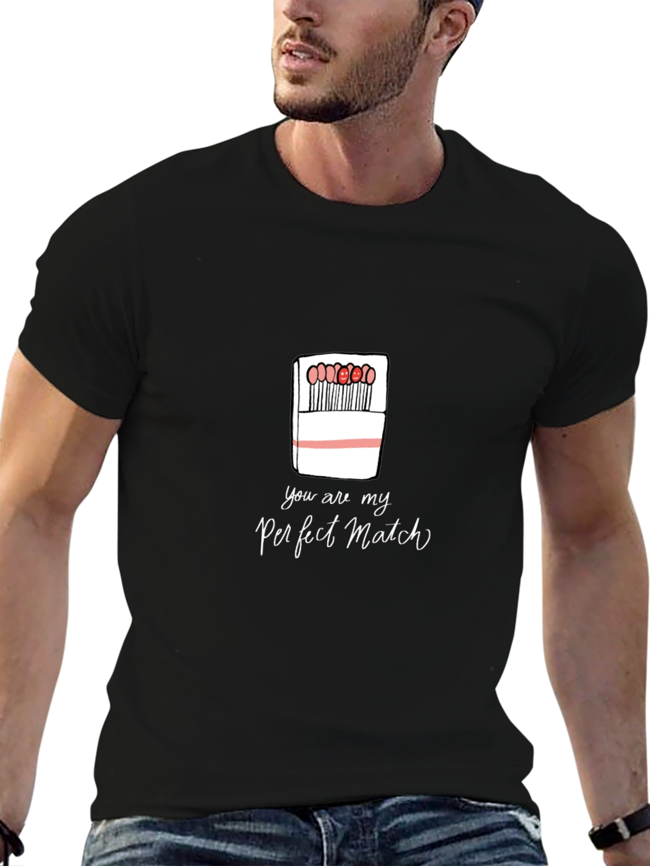 Perfect Match Graphic Tee - Stylish Cotton T-Shirt