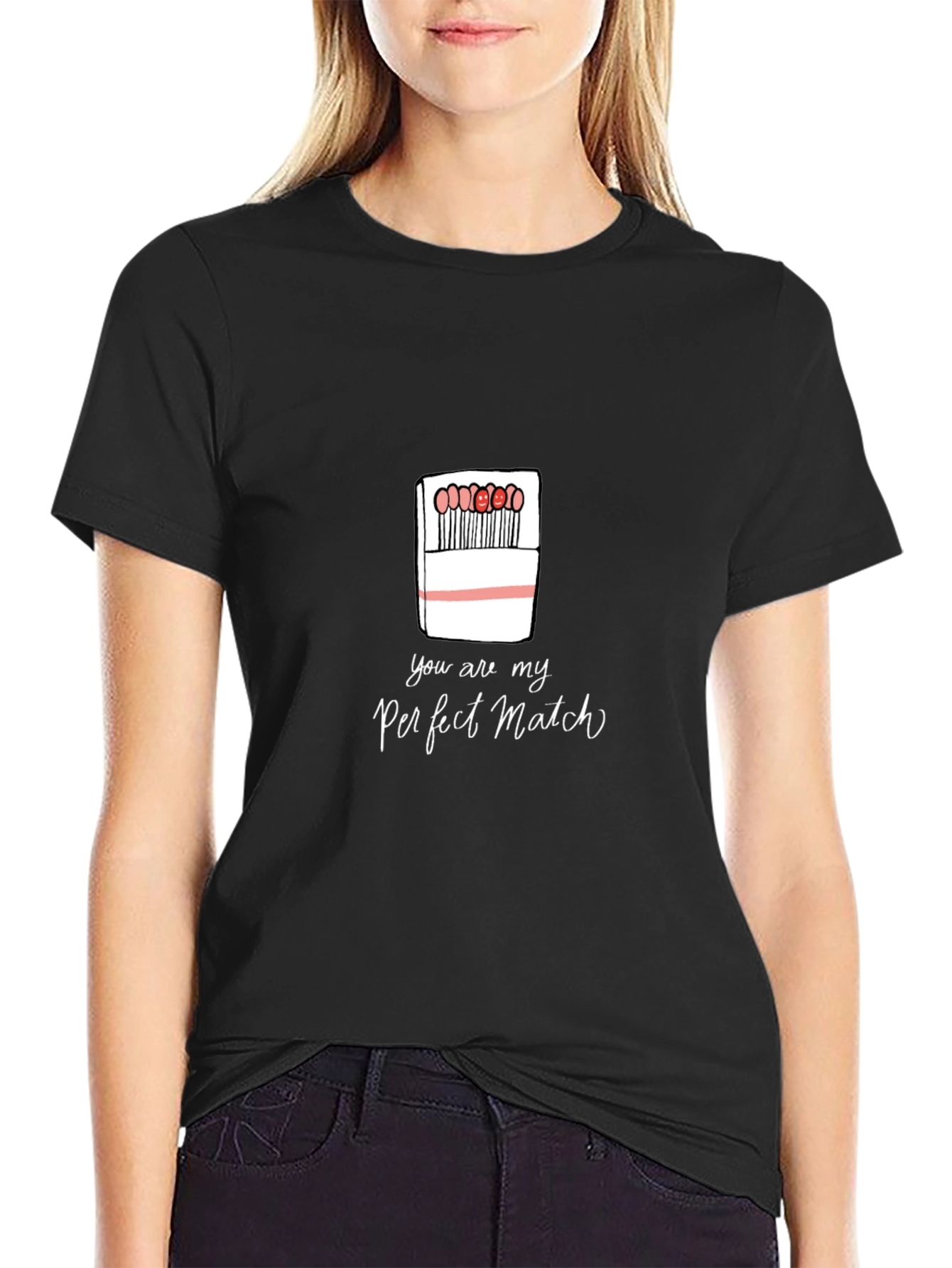 Perfect Match Graphic Tee - Stylish Cotton T-Shirt