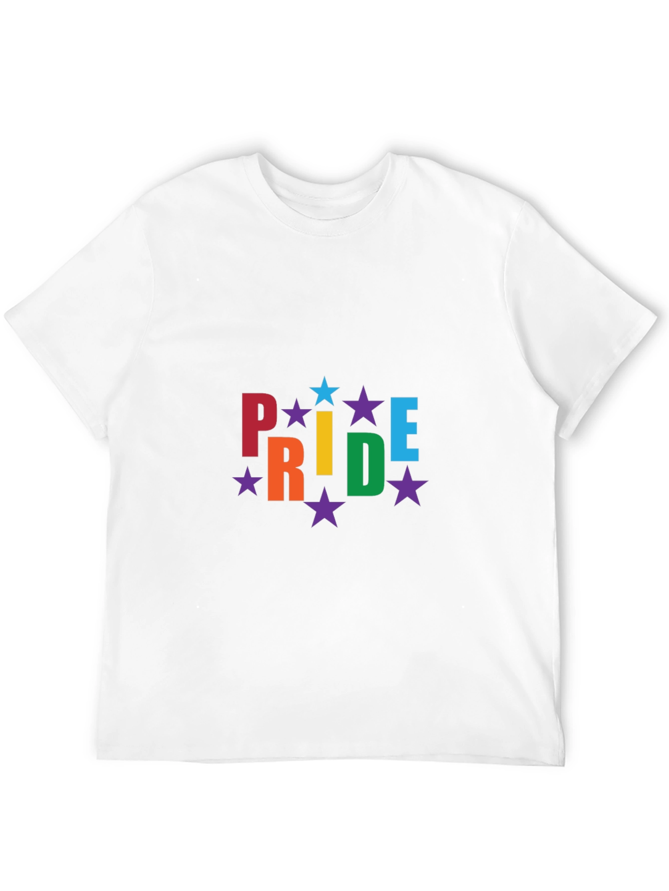 Pride Rainbow Star Black T-Shirt