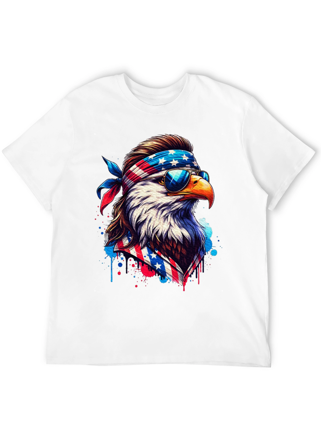 Patriotic Eagle T-Shirt - American Flag Design
