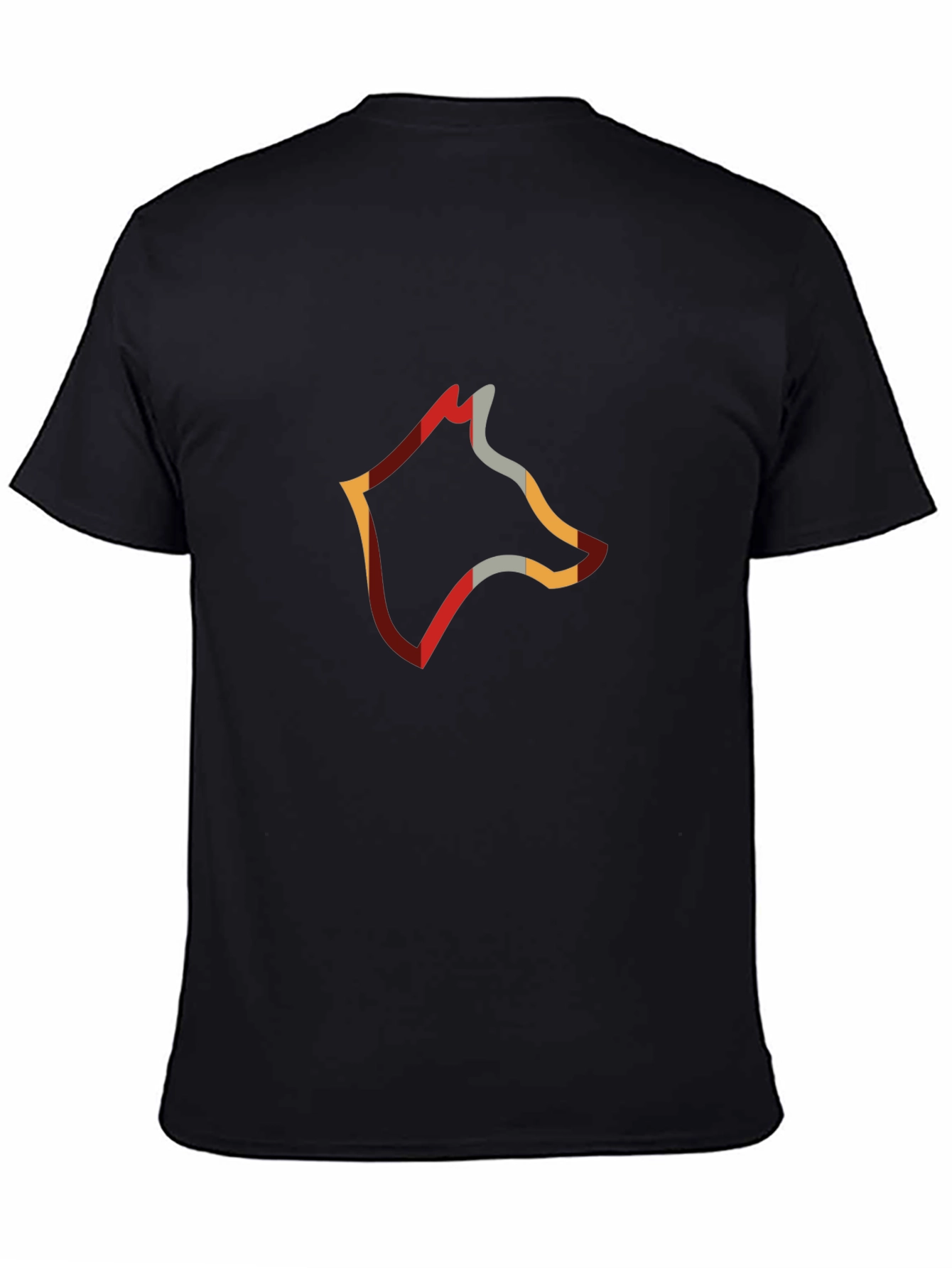 Abstract Wolf Head Graphic Tee - Modern Mens T-Shirt