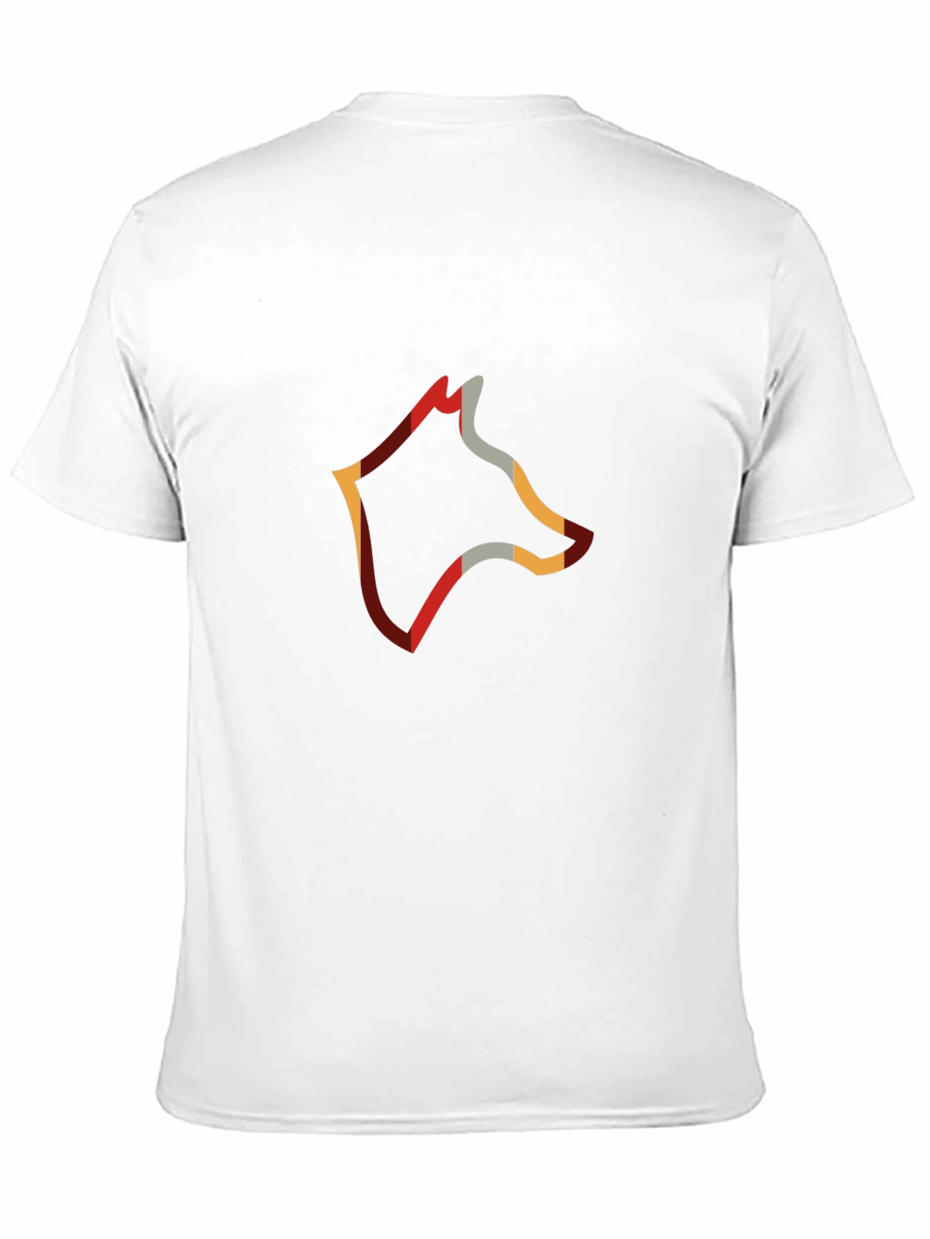Abstract Wolf Head Graphic Tee - Modern Mens T-Shirt