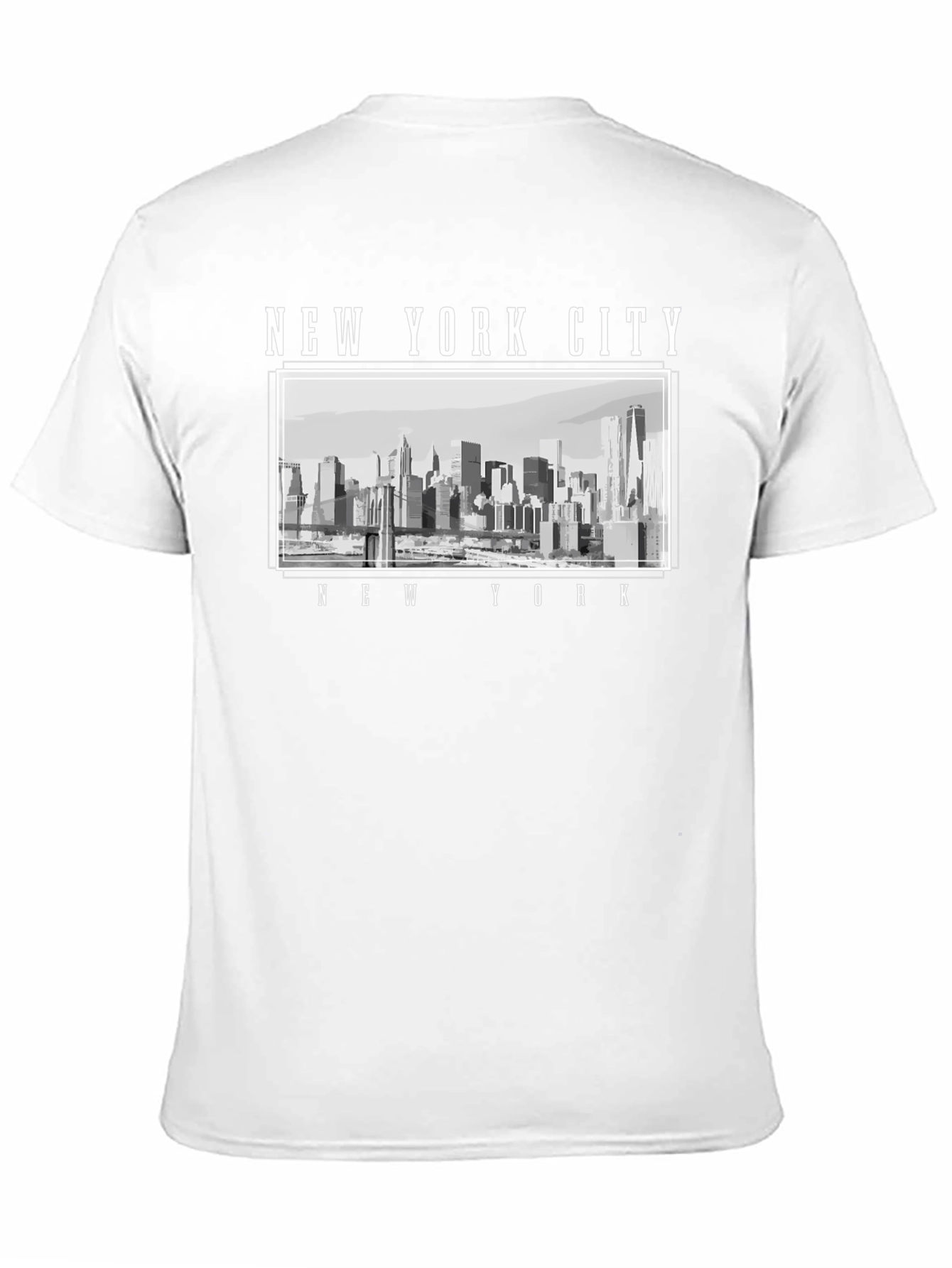 New York City Skyline Graphic T-Shirt - Black