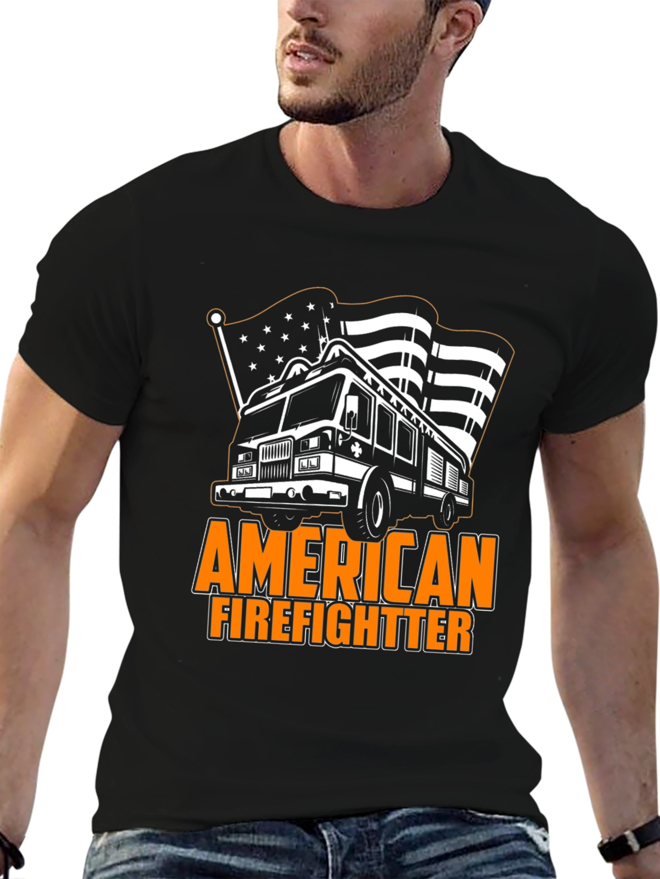 American Firefighter Graphic Tee