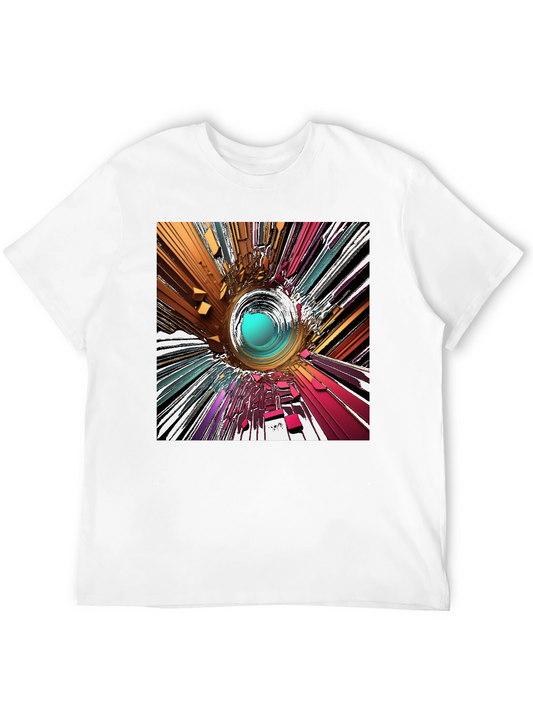 Abstract Vortex Graphic T-Shirt - Modern Art Tee