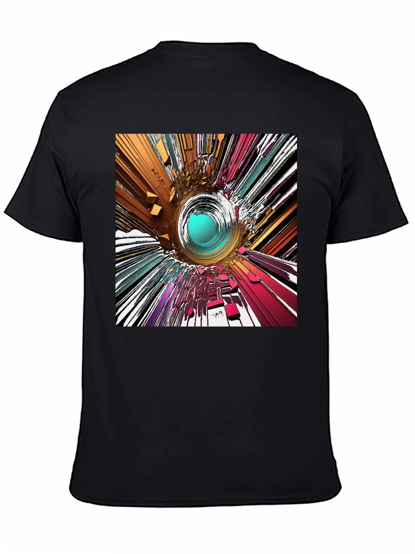 Abstract Vortex Graphic T-Shirt - Modern Art Tee