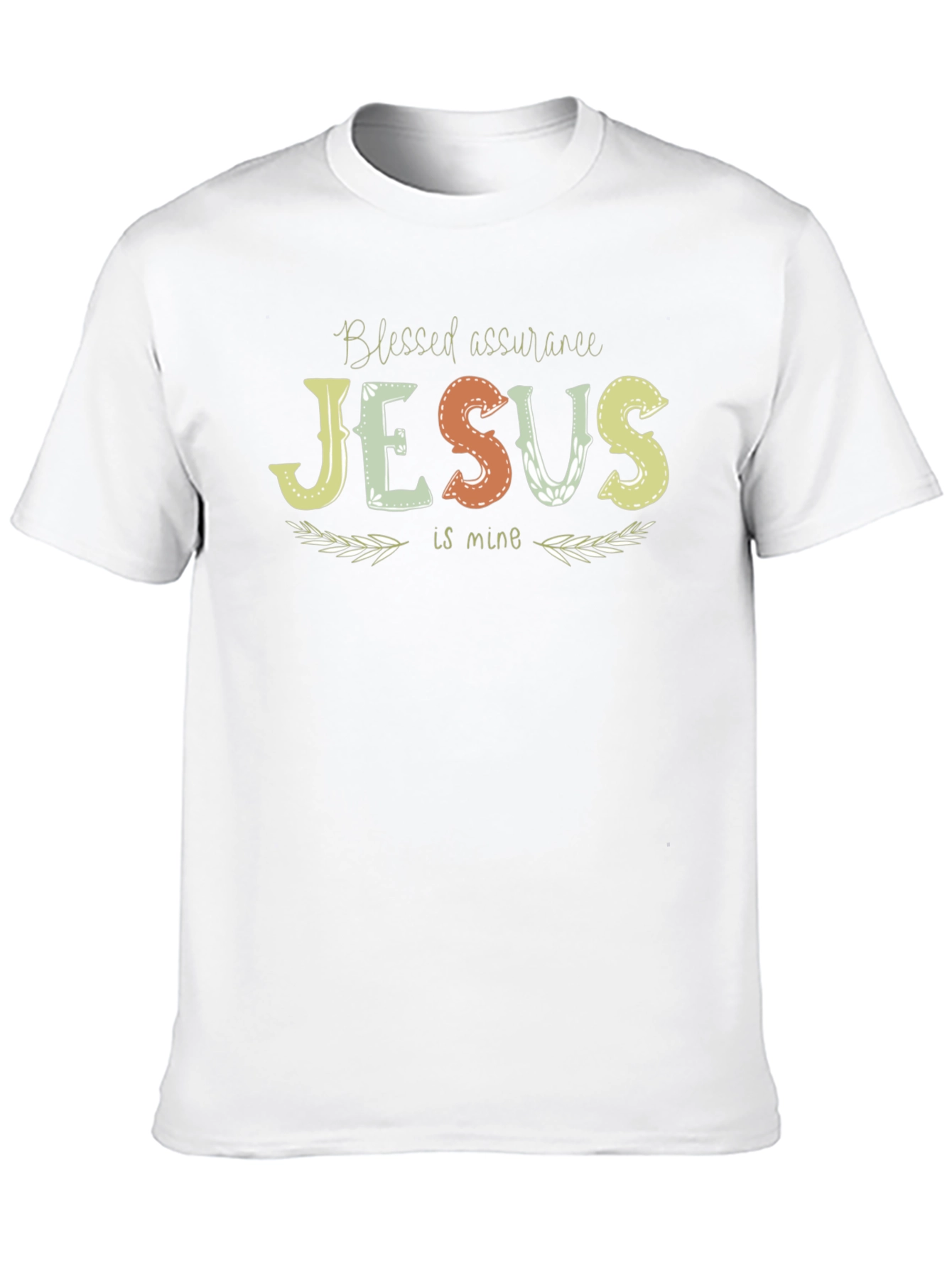 Blessed Assurance Jesus Is Mine Black Tee