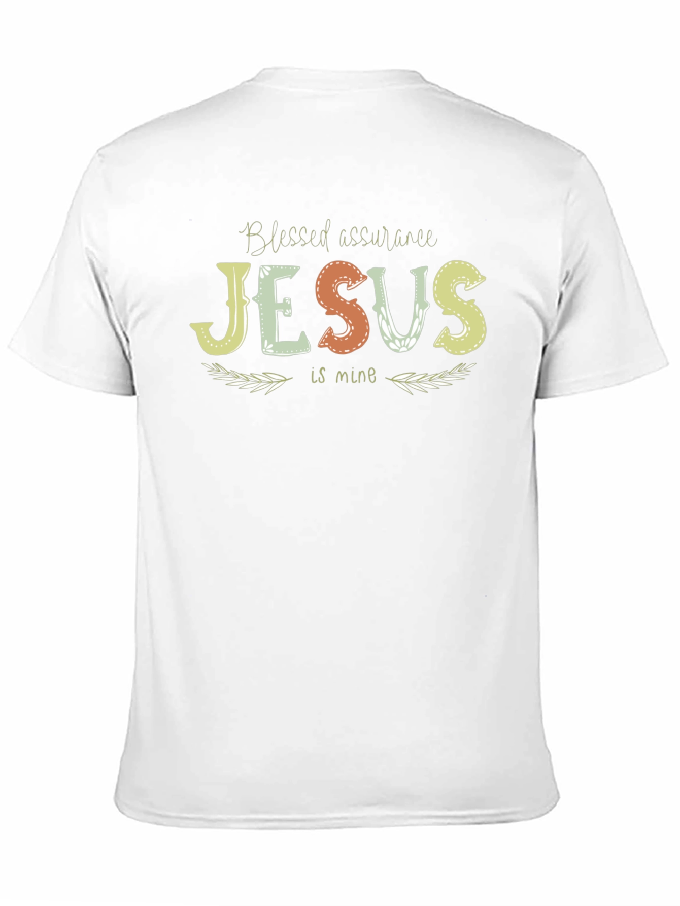 Blessed Assurance Jesus Is Mine Black Tee