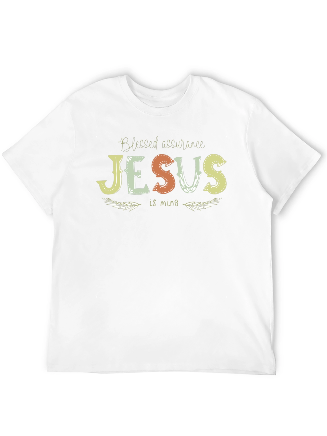 Blessed Assurance Jesus Is Mine Black Tee