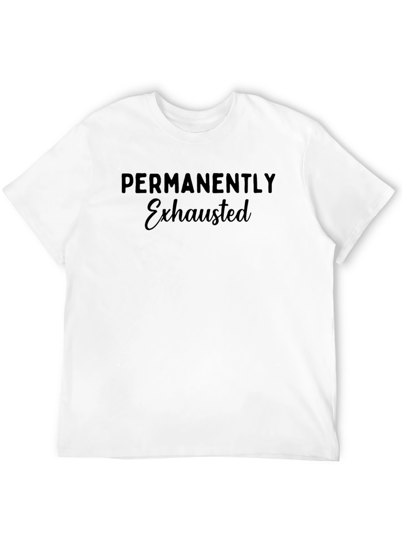 Permanently Exhausted Graphic Tee - Black Cotton