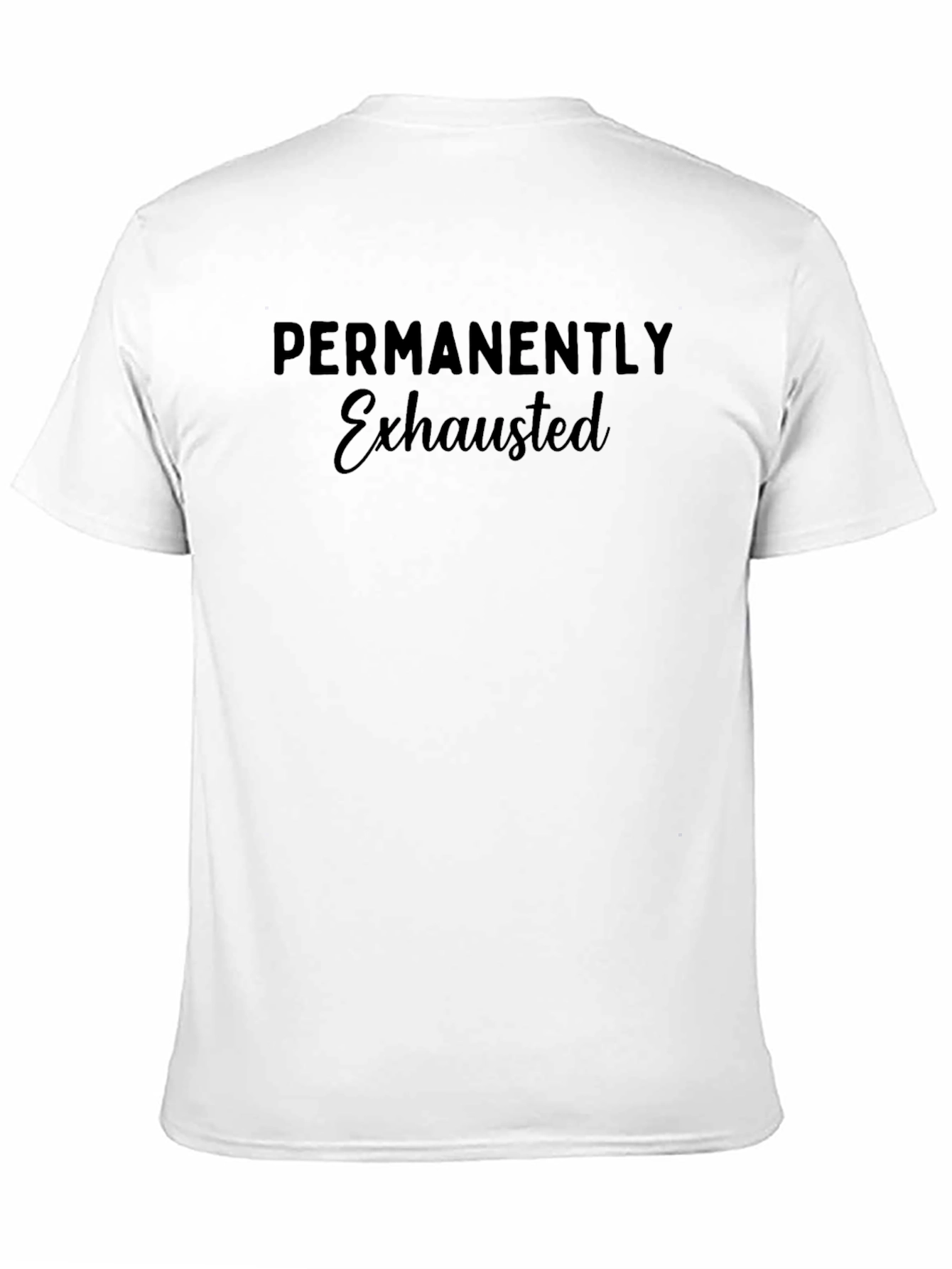 Permanently Exhausted Graphic Tee - Black Cotton