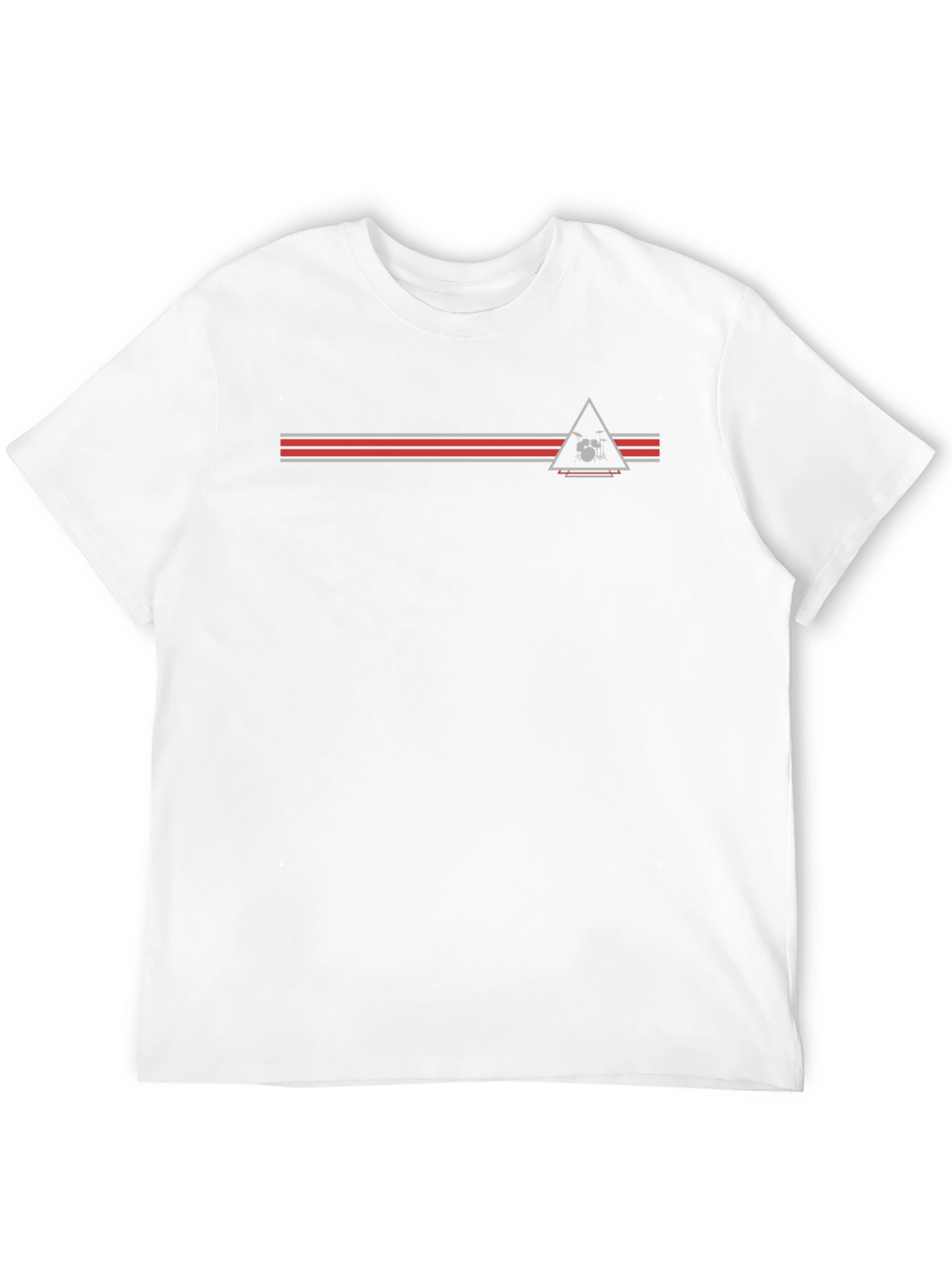 Modern Triangle Drum Set Graphic Tee - Black