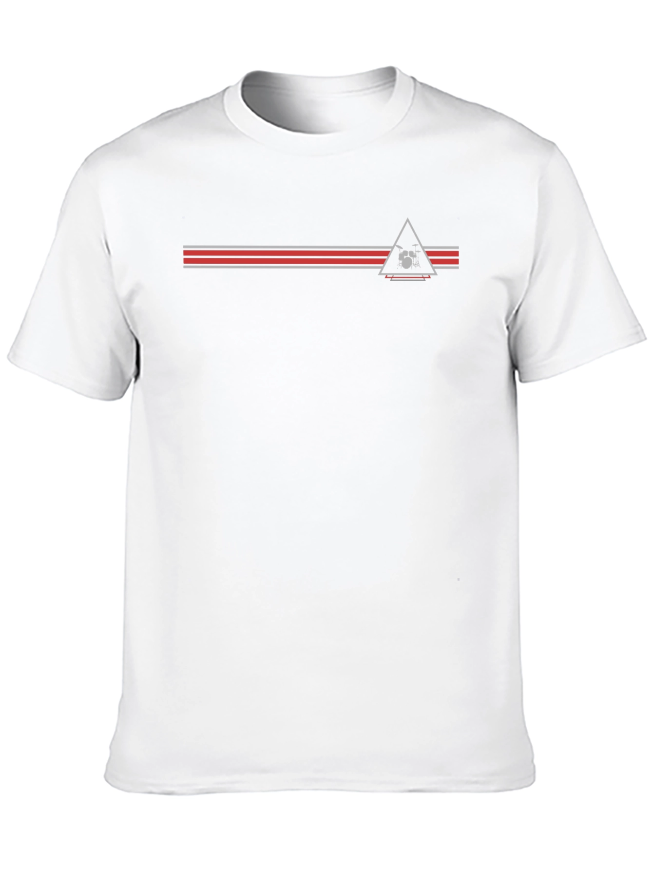 Modern Triangle Drum Set Graphic Tee - Black