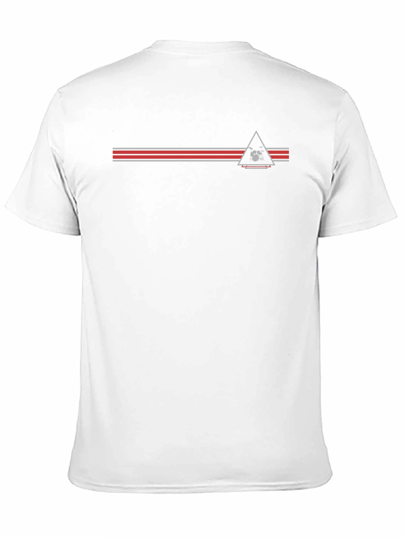 Modern Triangle Drum Set Graphic Tee - Black