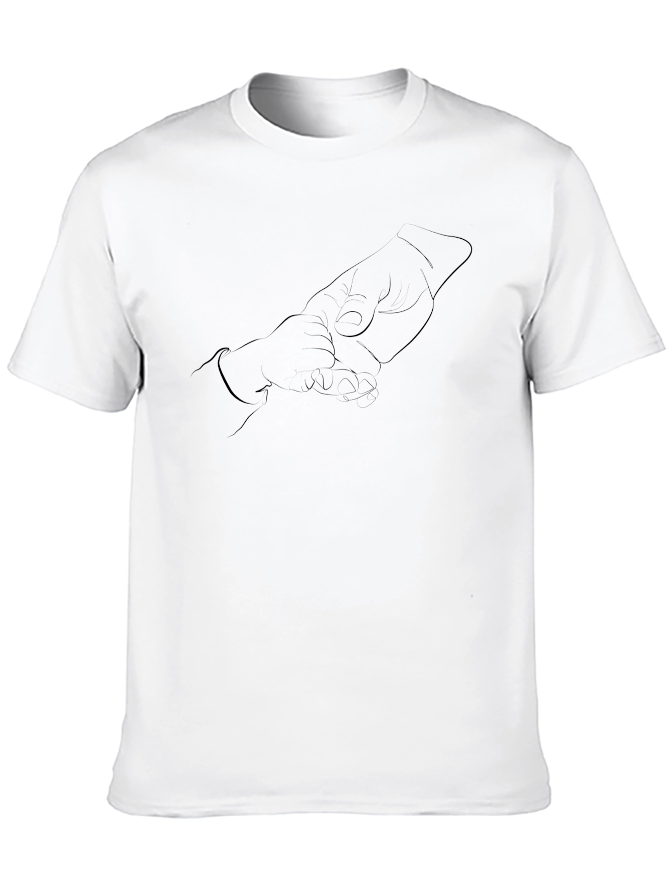 Mens Black Graphic Tee - Hands Design