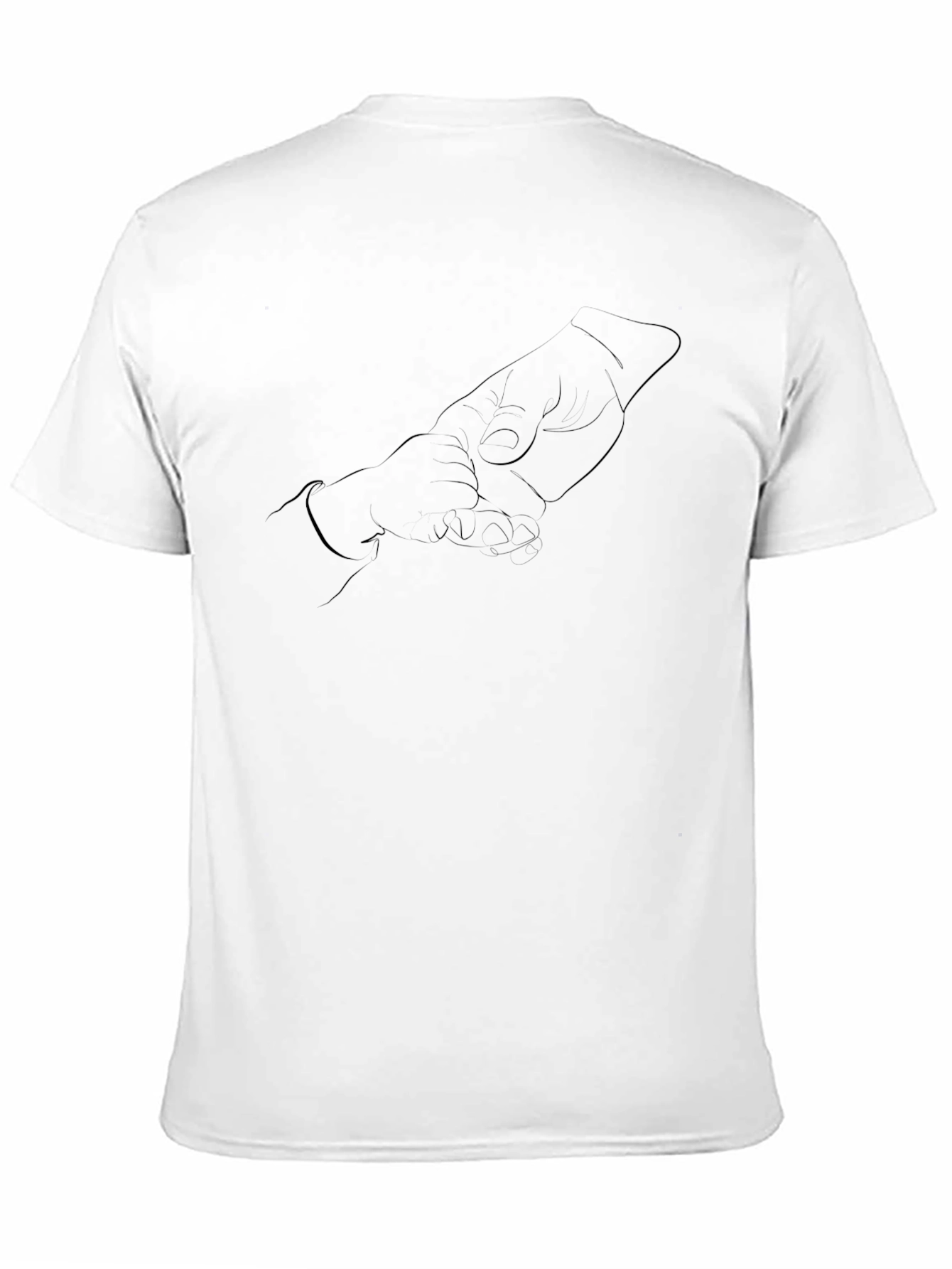 Mens Black Graphic Tee - Hands Design