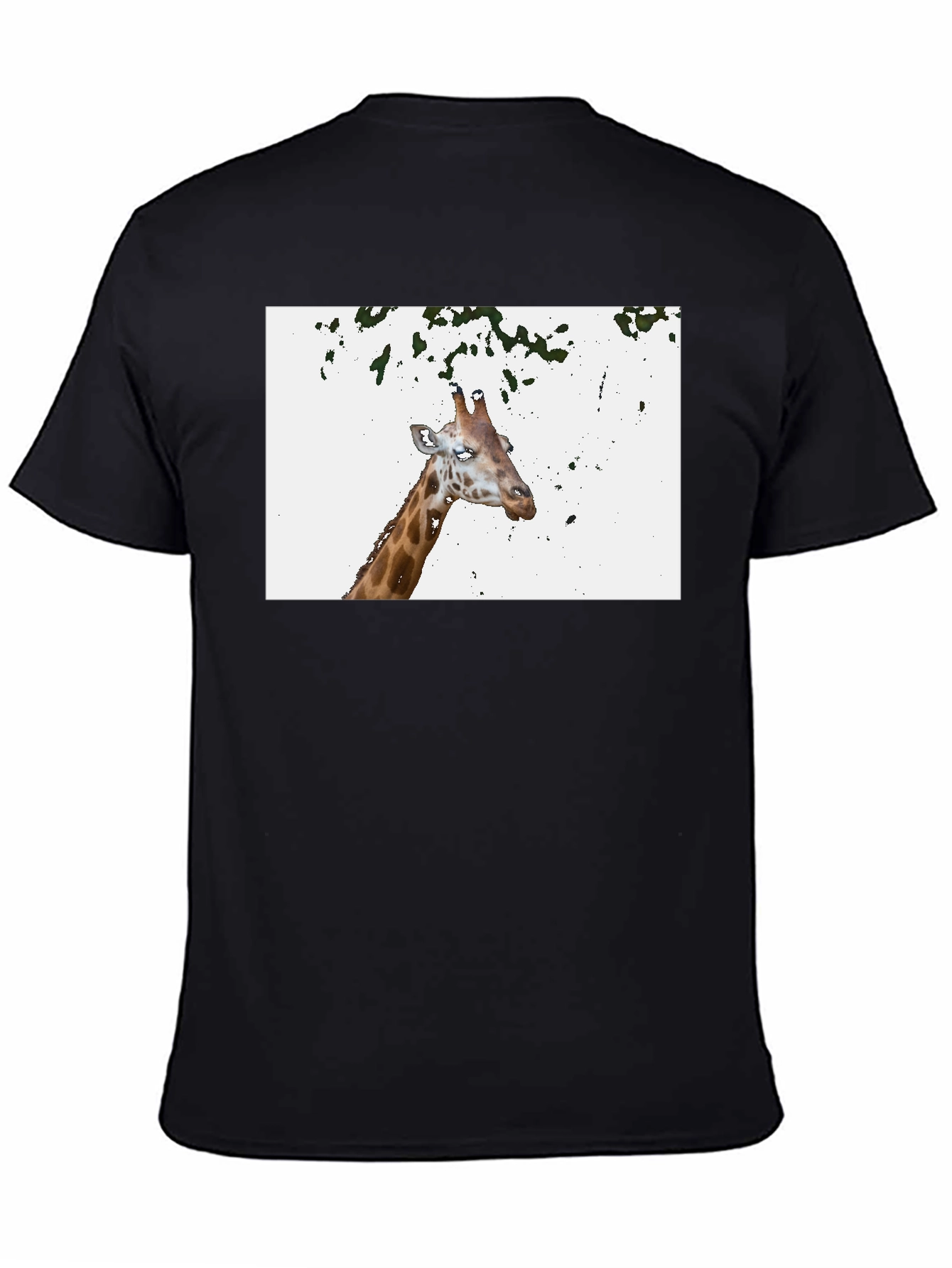 Giraffe Graphic Tee - Casual Black T-Shirt