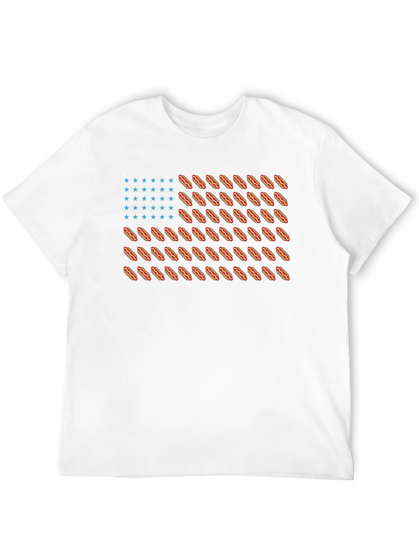 Hot Dog Flag Graphic T-Shirt