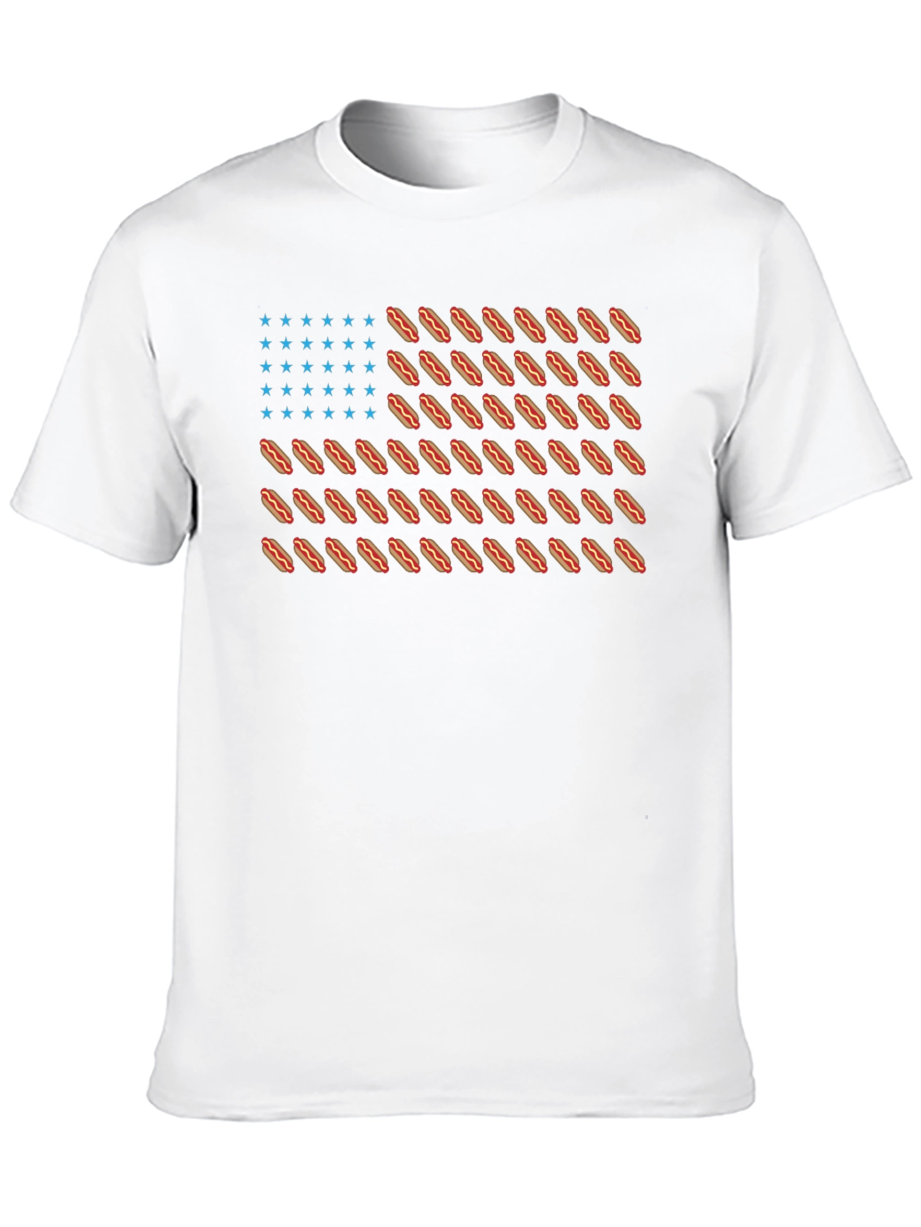 Hot Dog Flag Graphic T-Shirt