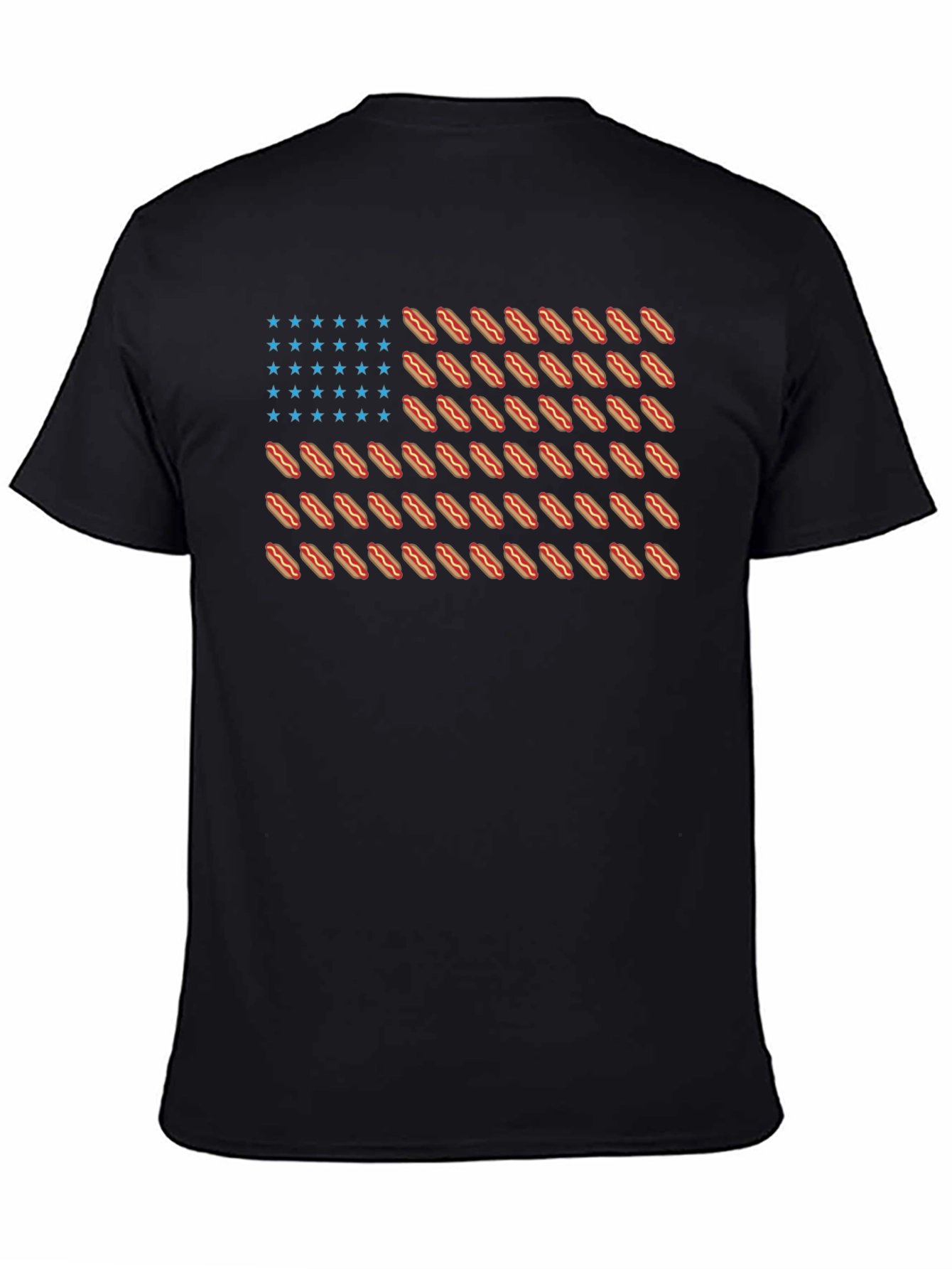 Hot Dog Flag Graphic T-Shirt