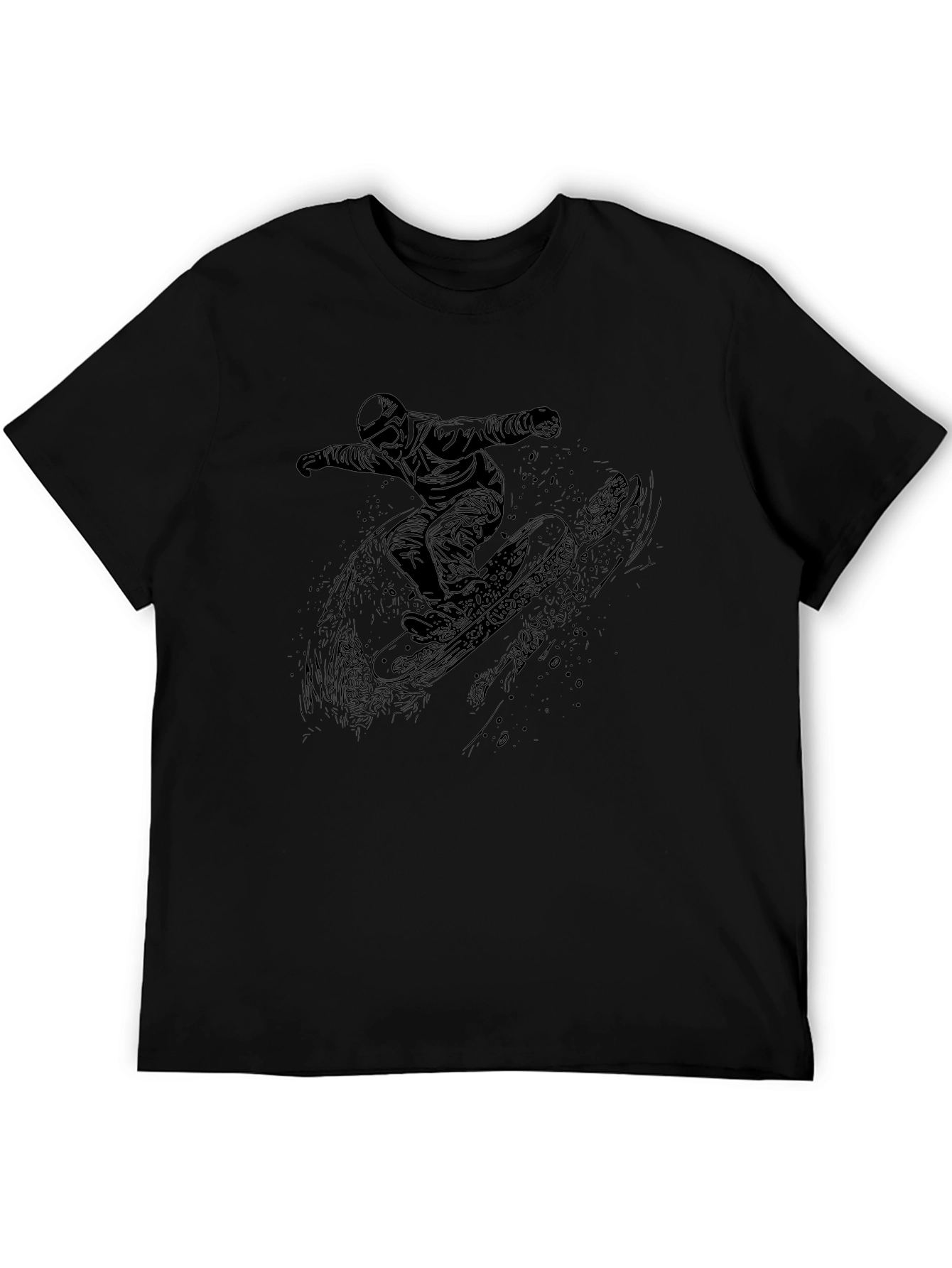 Black Snowboarder Graphic T-Shirt