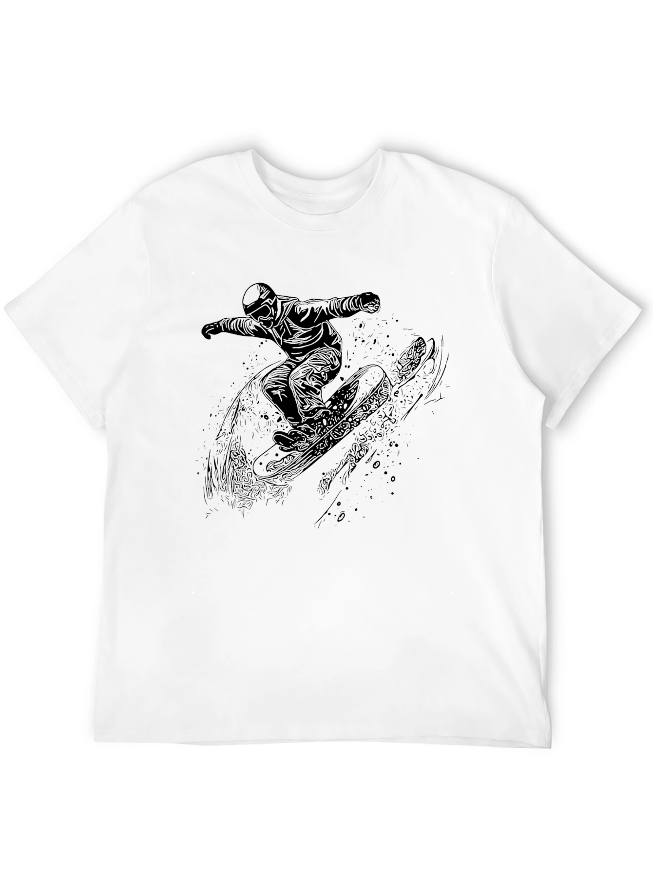 Black Snowboarder Graphic T-Shirt